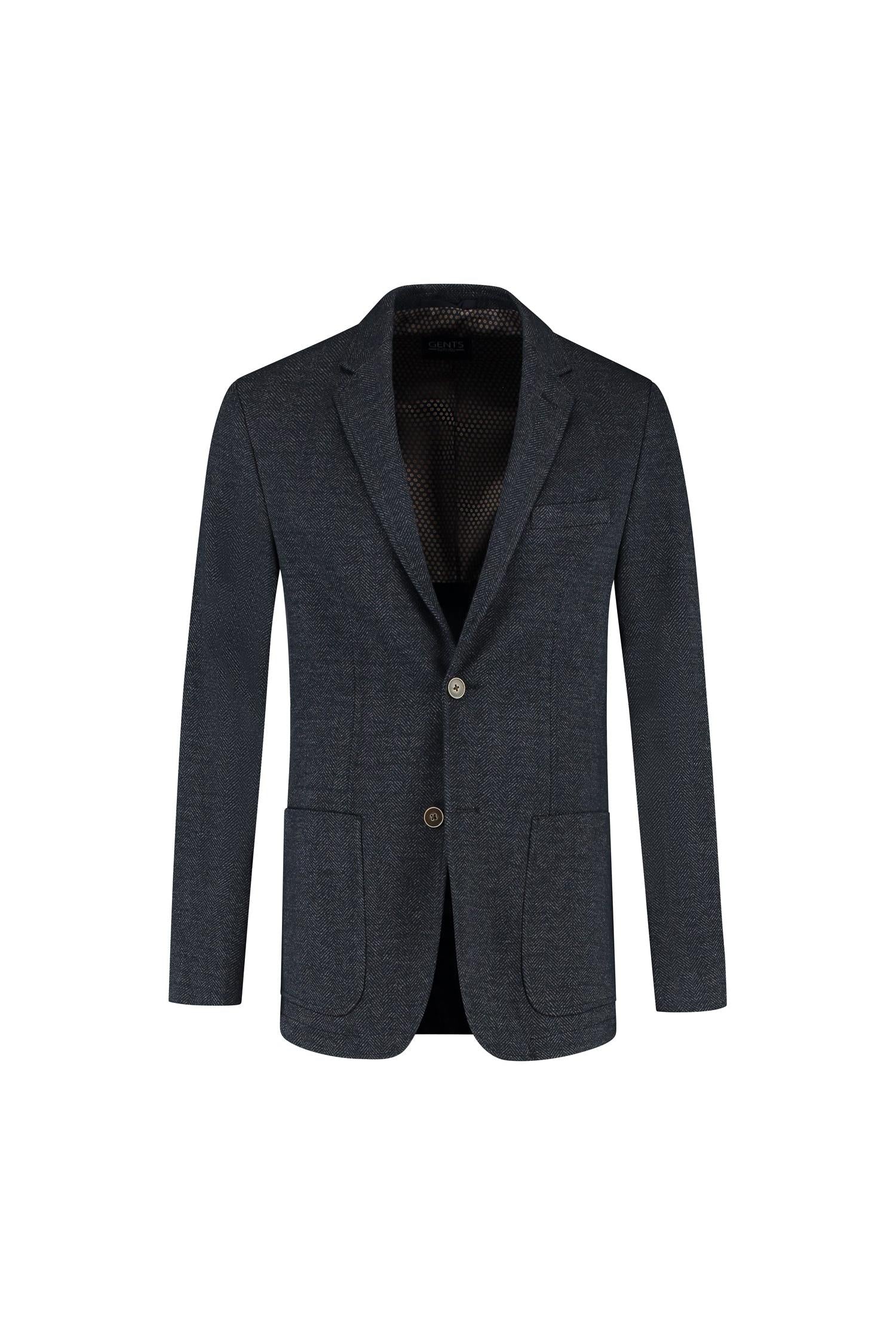 Colbert visgraat blauw