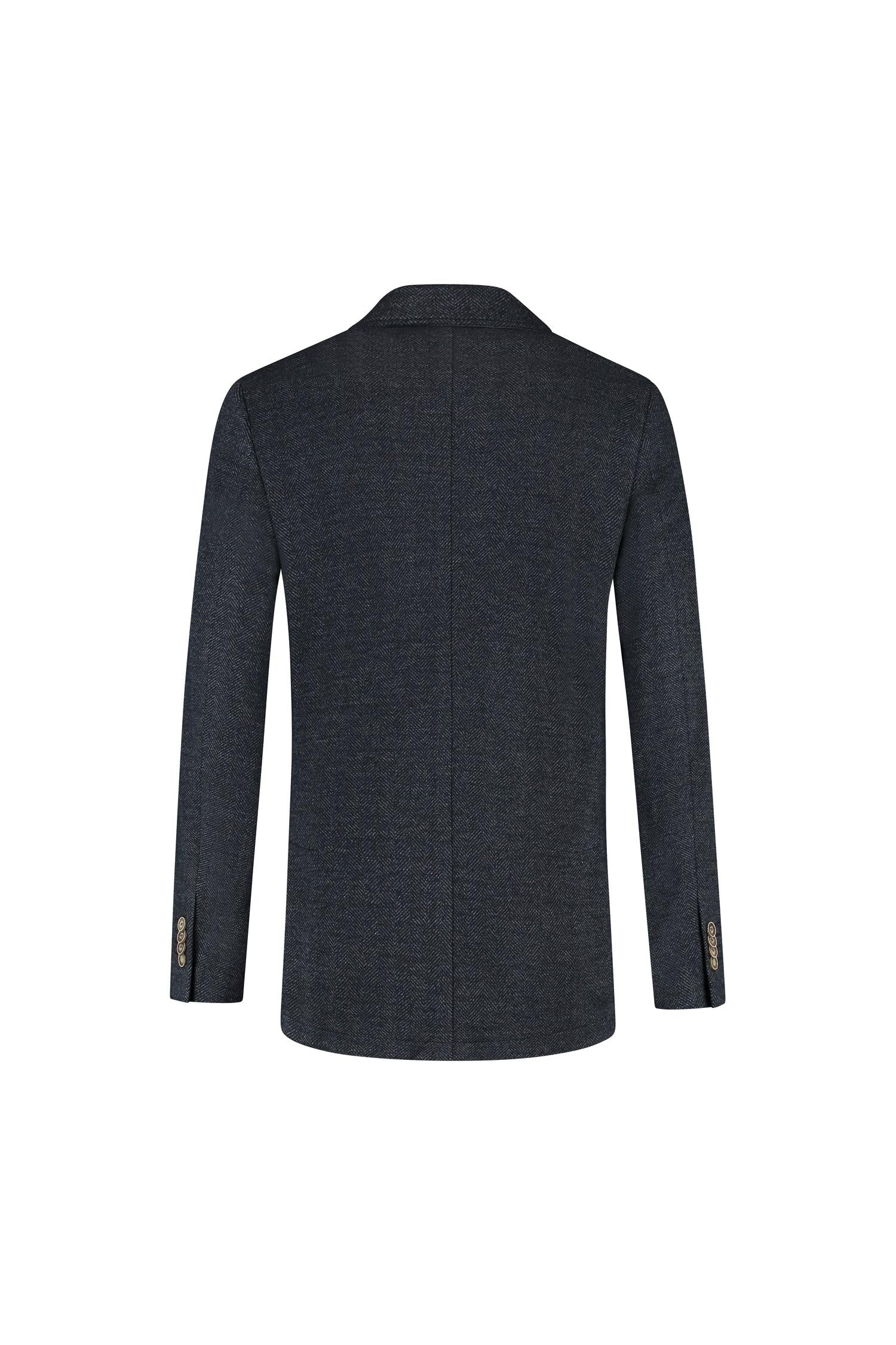 Colbert visgraat blauw