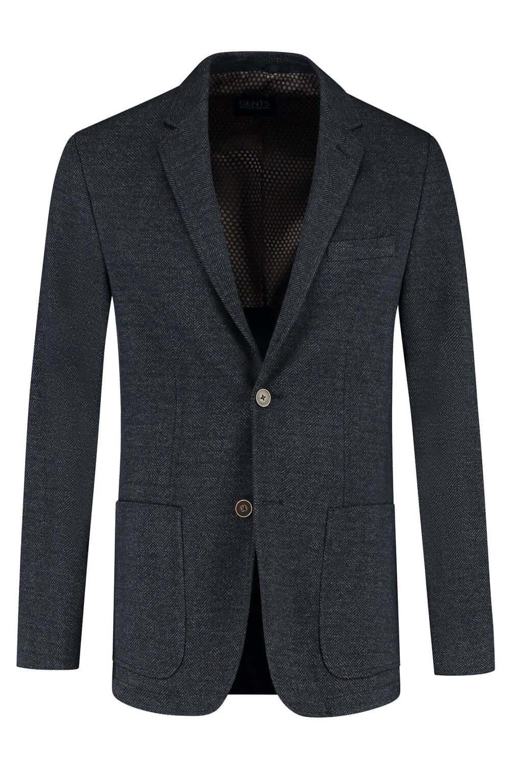 Colbert visgraat blauw