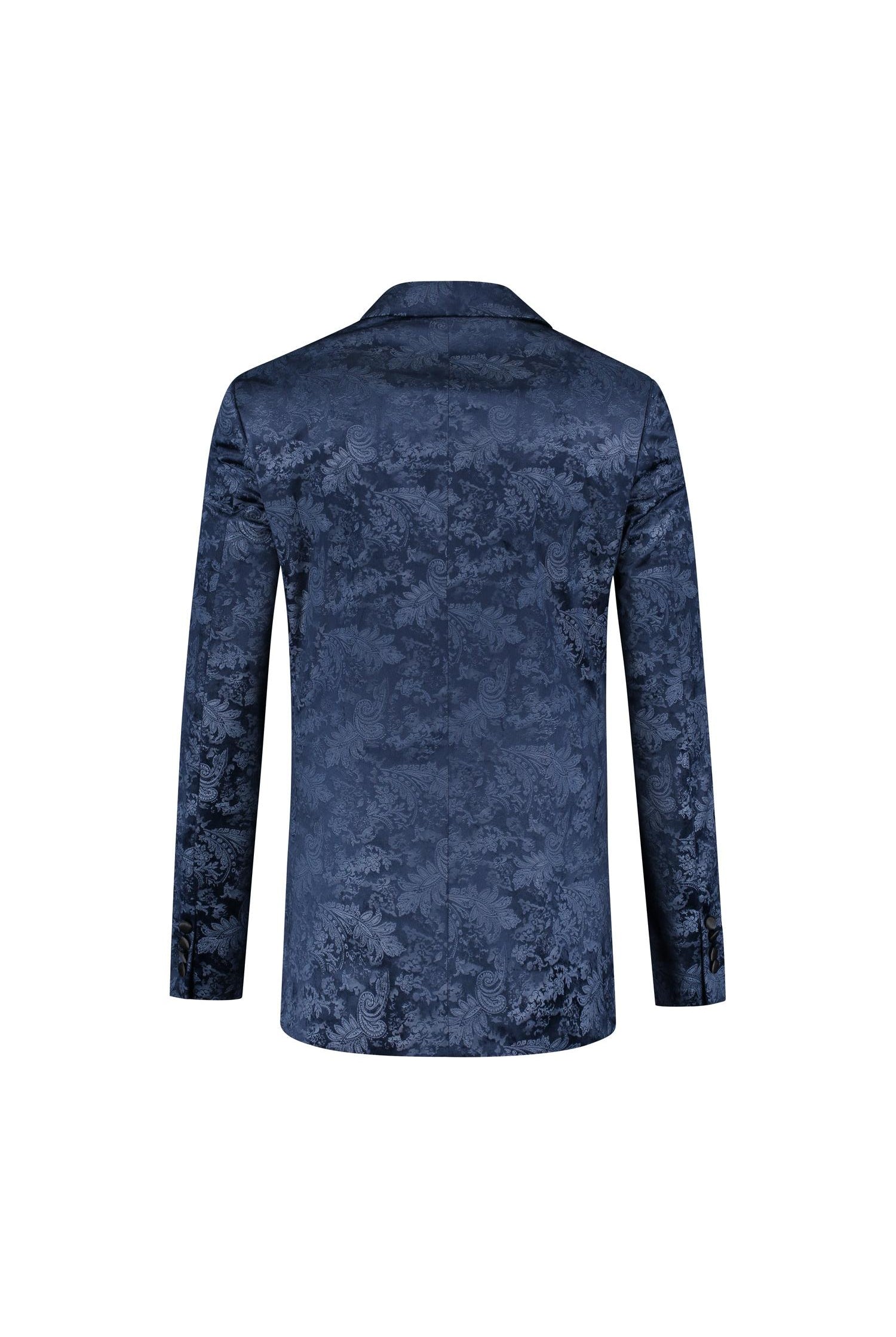 Dinnerjacket paisley velvet blauw