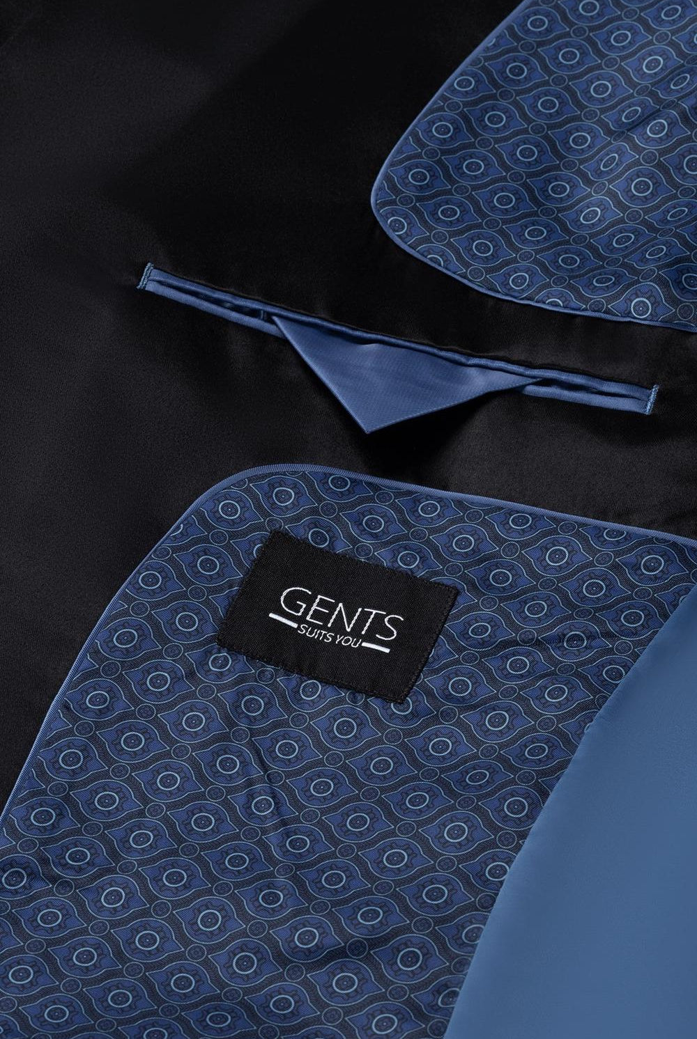 Dinnerjacket paisley velvet blauw