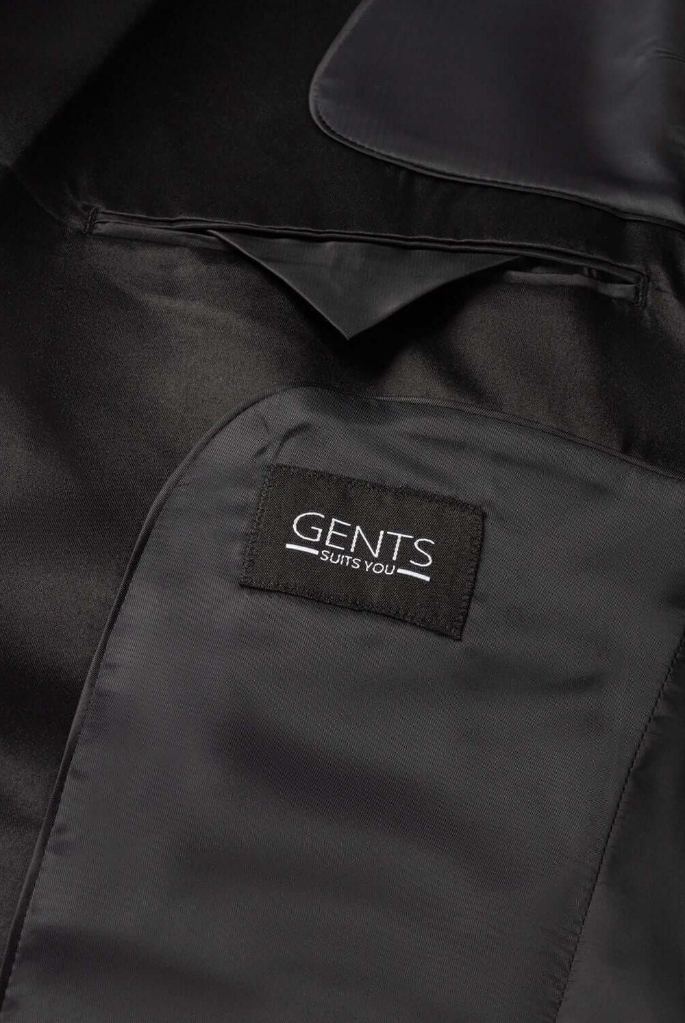 Dinnerjacket paisley velvet zwart