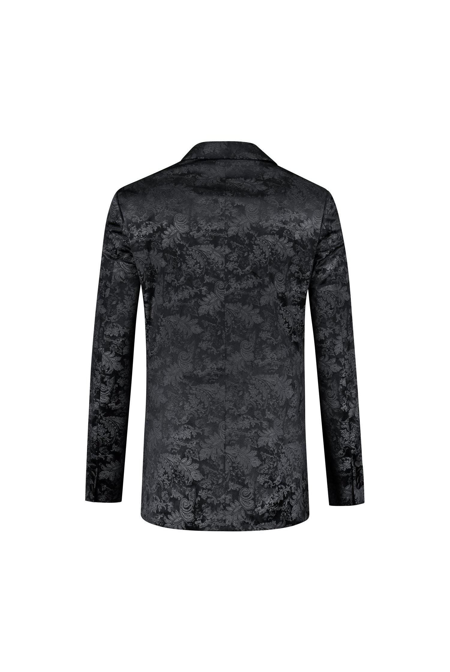 Dinnerjacket paisley velvet zwart