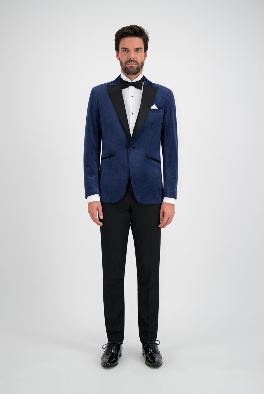 Dinnerjacket velvet donkerblauw
