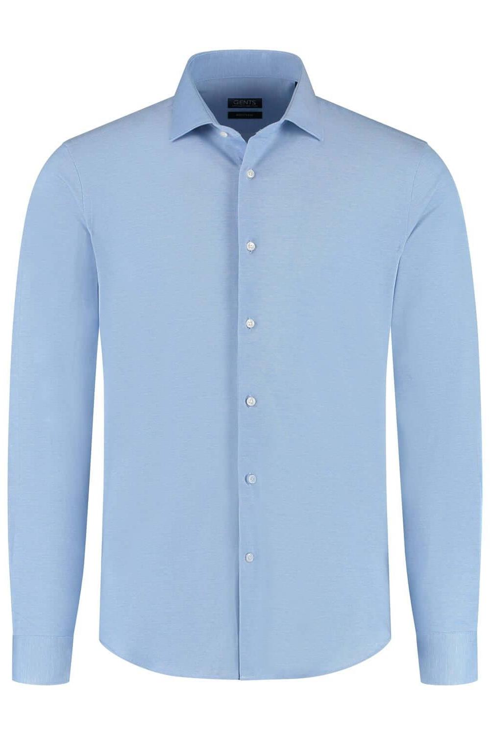 GENTS knit pique lichtblauw