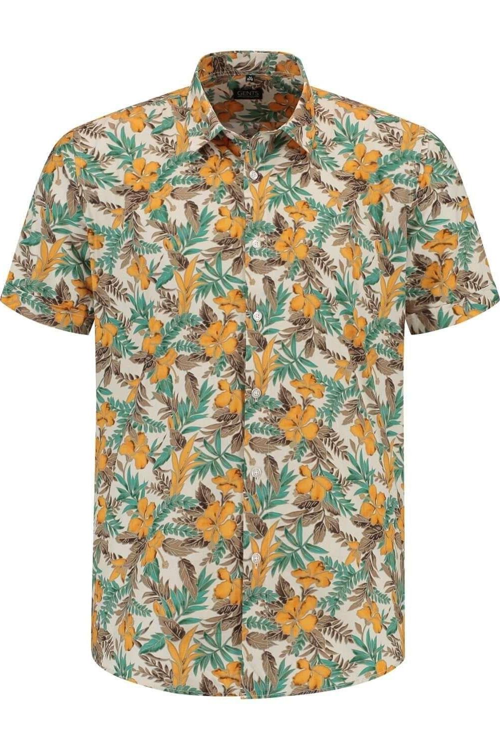 Korte mouw hawaii bloem