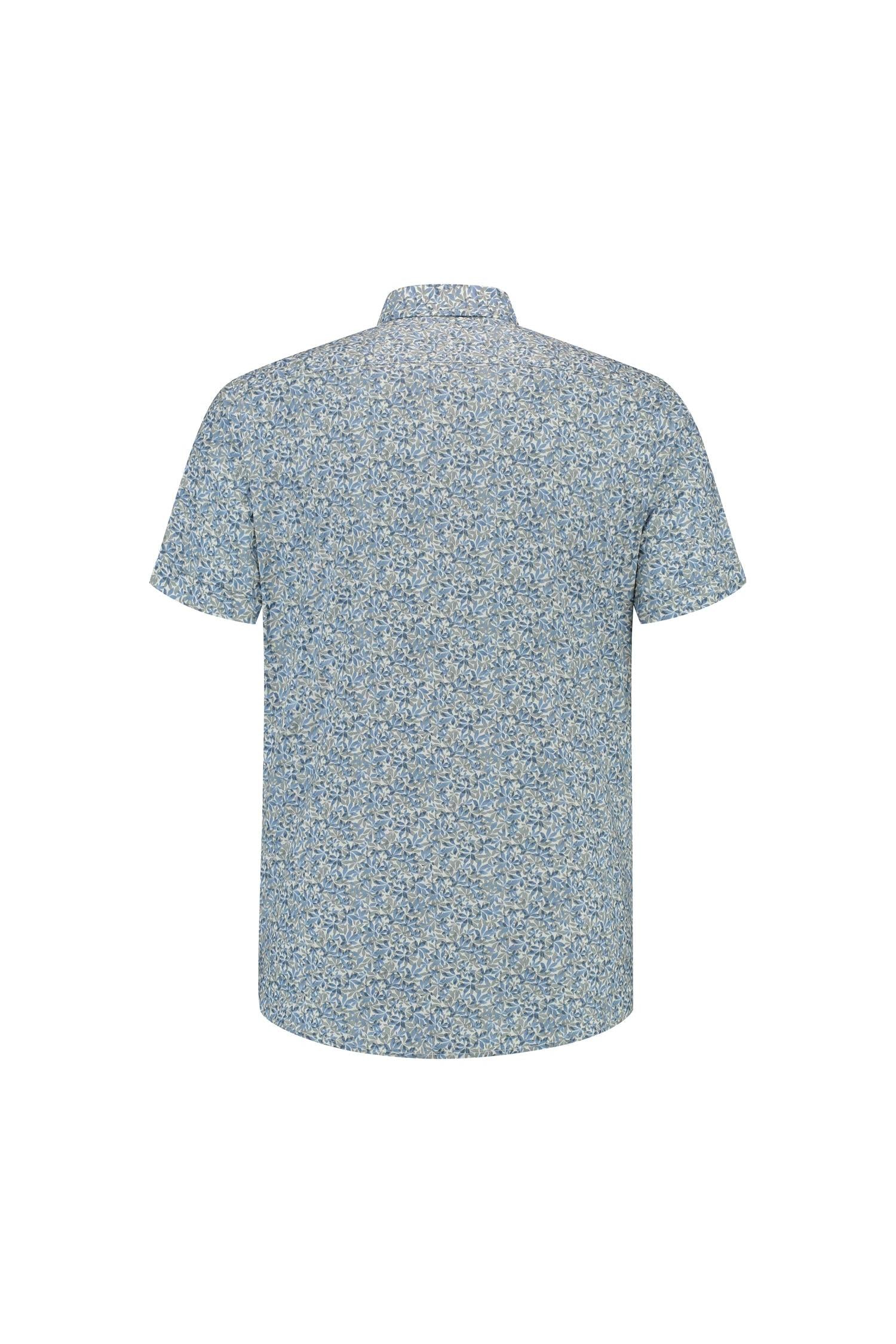 Korte mouw print blauw-groen