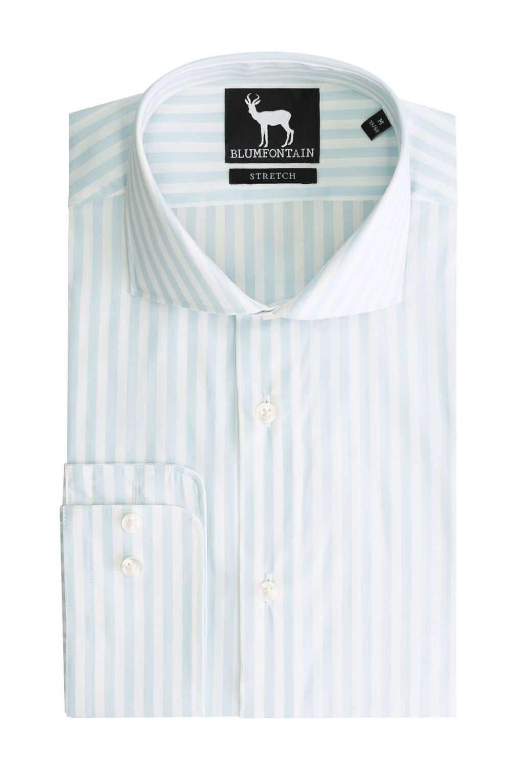 Overhemd Blumfontain gestreept lichtblauw