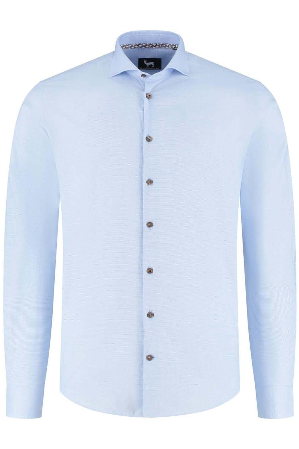 Overhemd Blumfontain structuur blauw