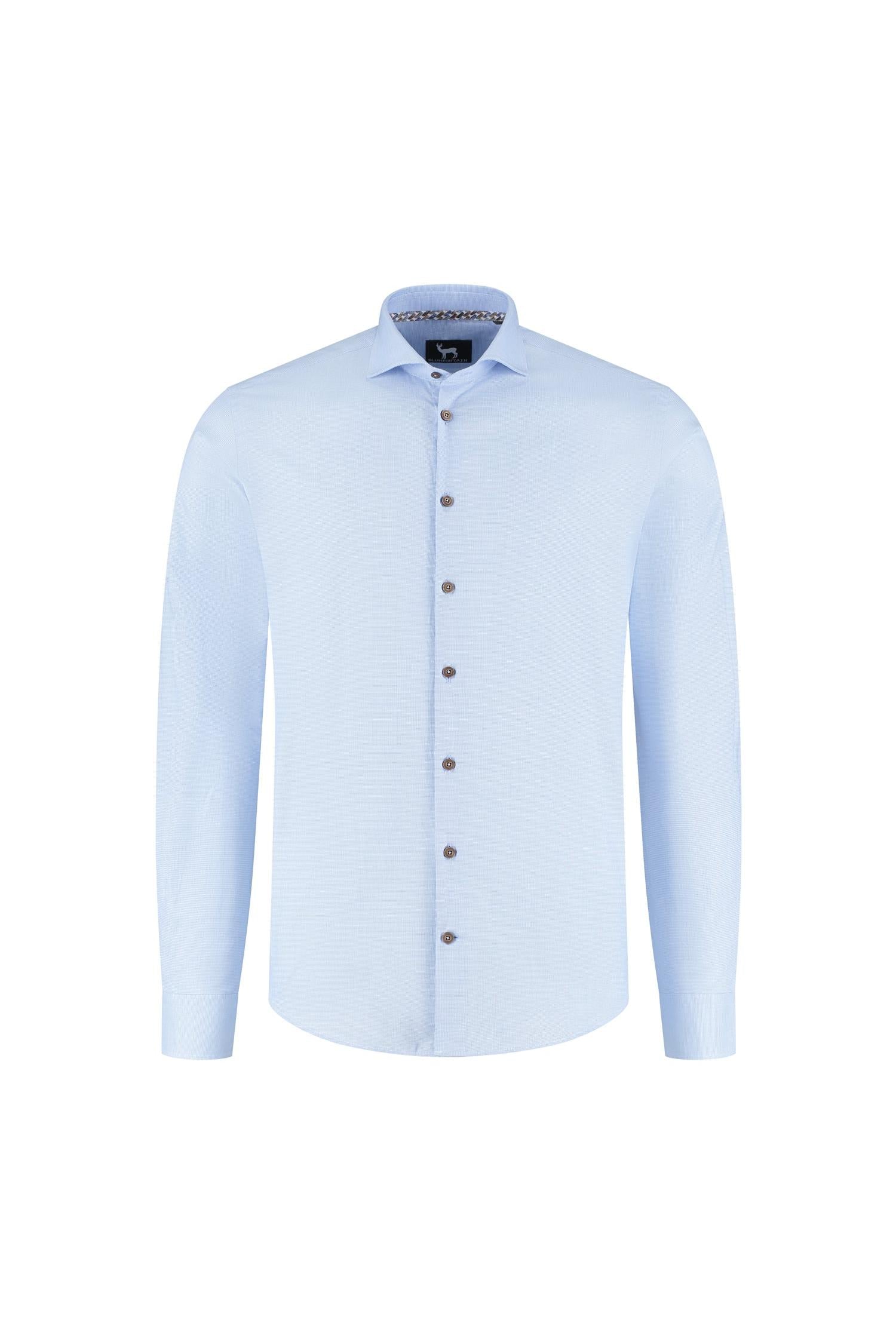 Overhemd Blumfontain structuur blauw