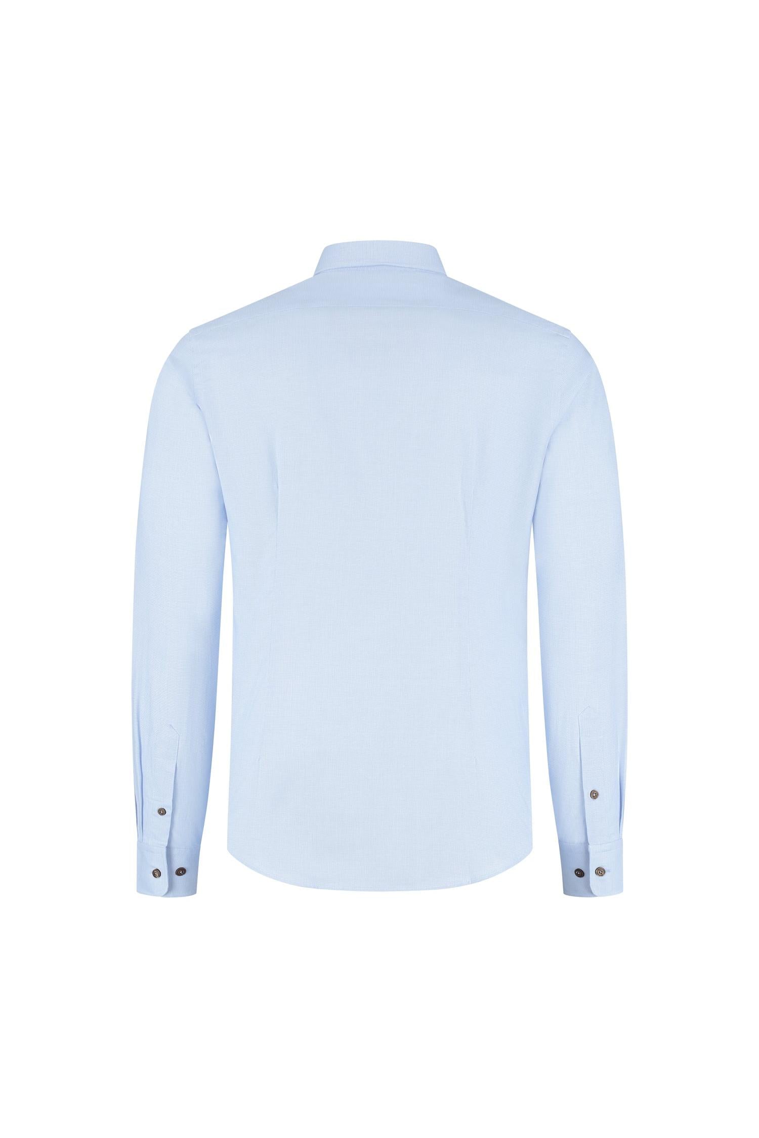 Overhemd Blumfontain structuur blauw