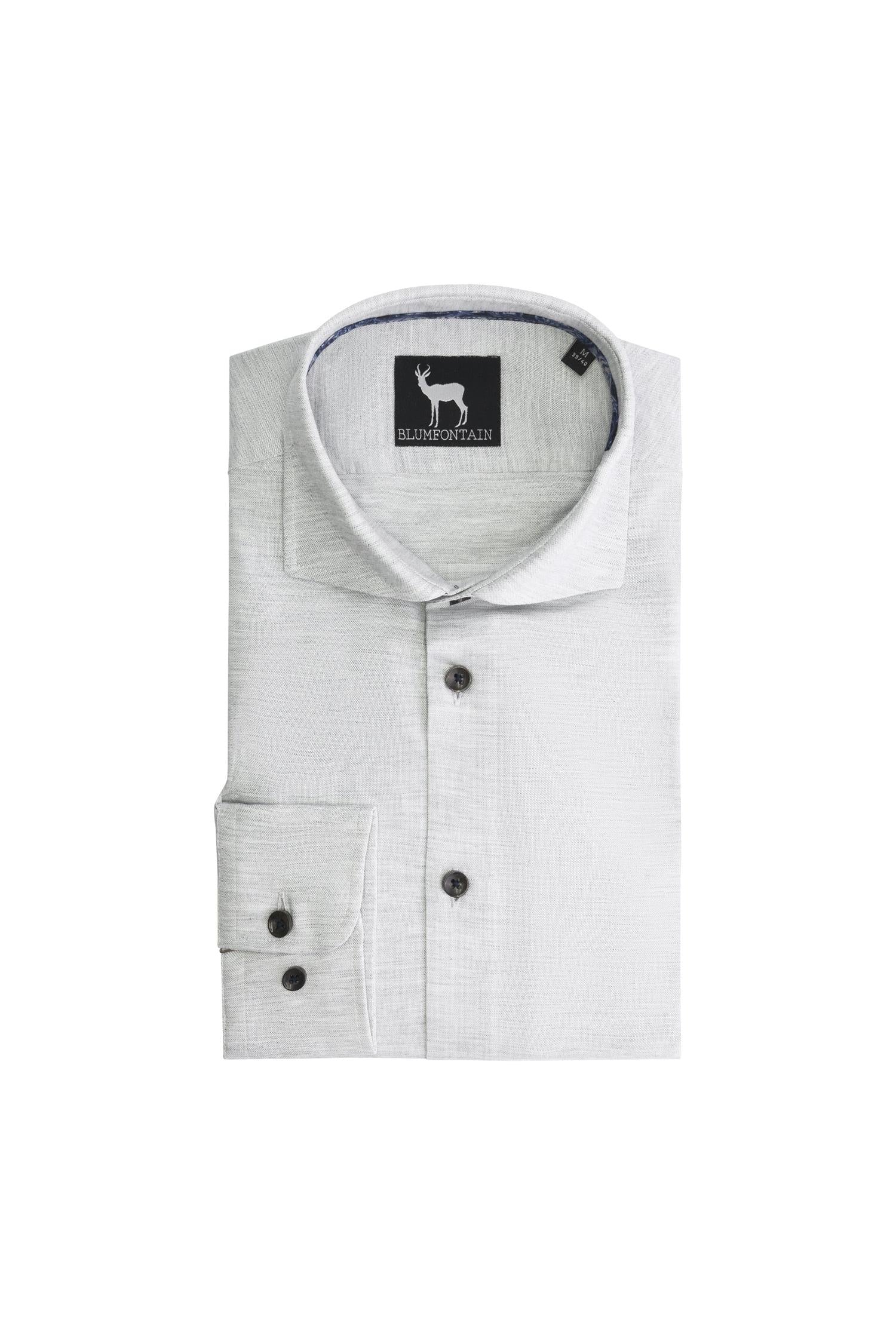 Overhemd Blumfontain uni structuur grijs