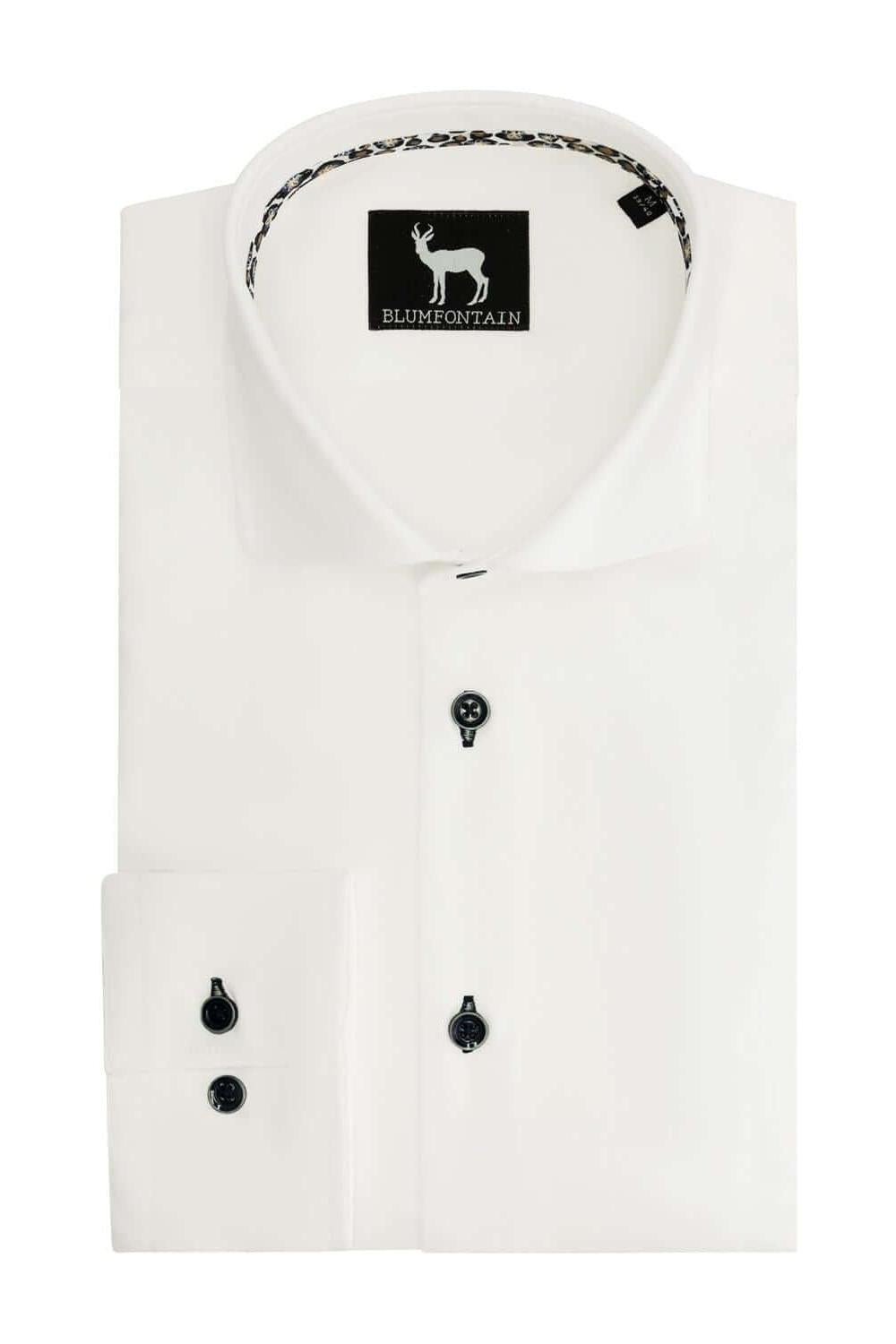 Overhemd Blumfontain uni wit