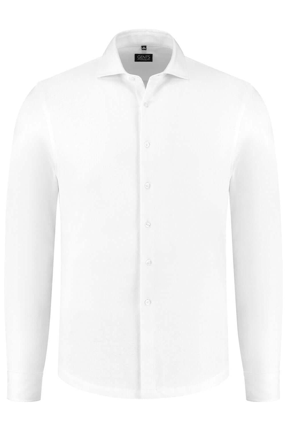 Overhemd pique wit