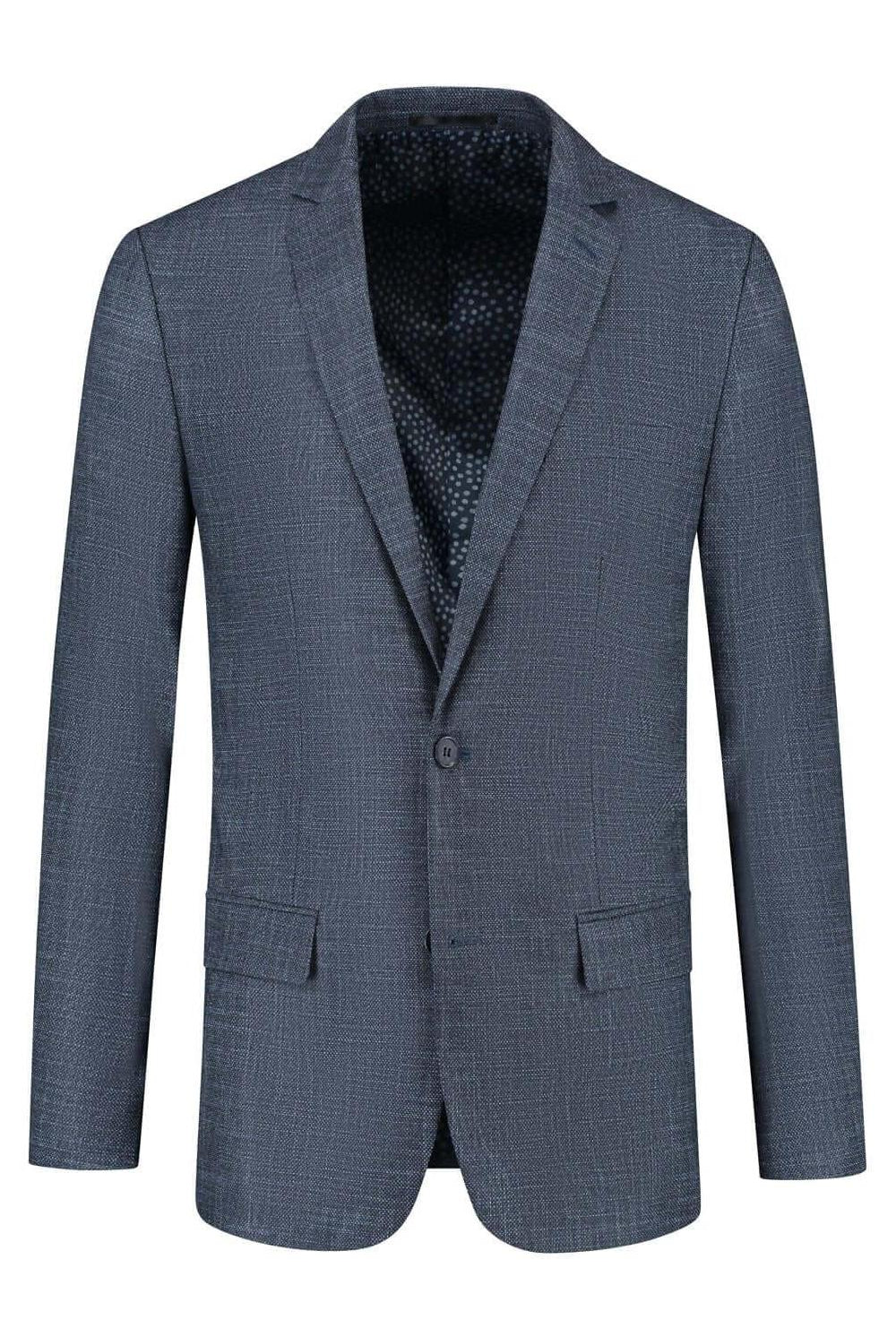 Pak 2-delig birdseye structuur blauw