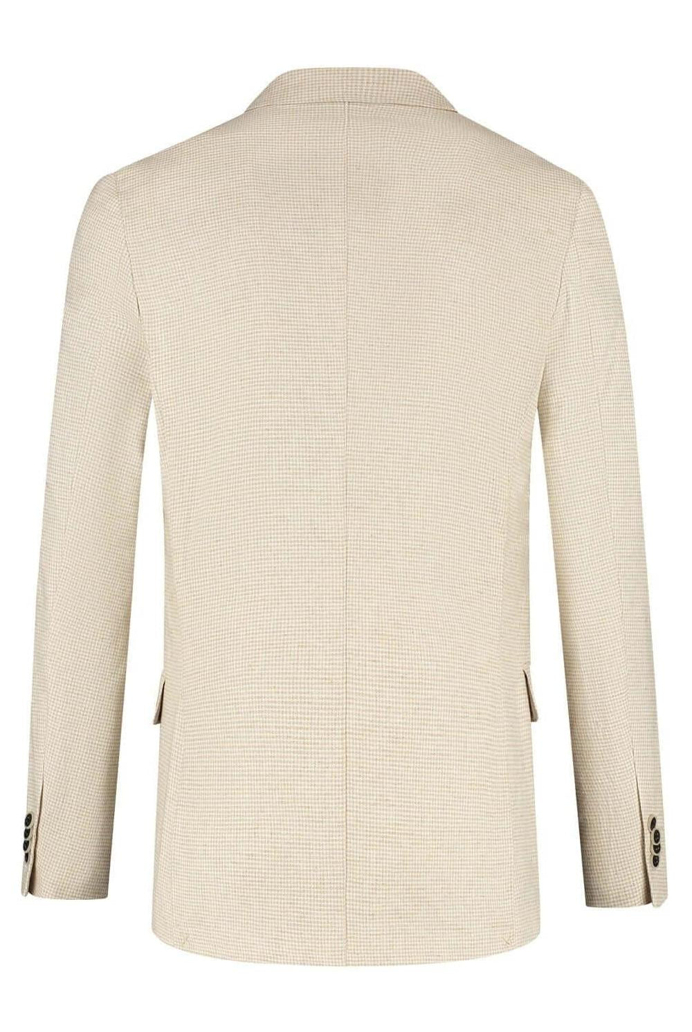 Pak pied-de-poule linnen-katoen beige