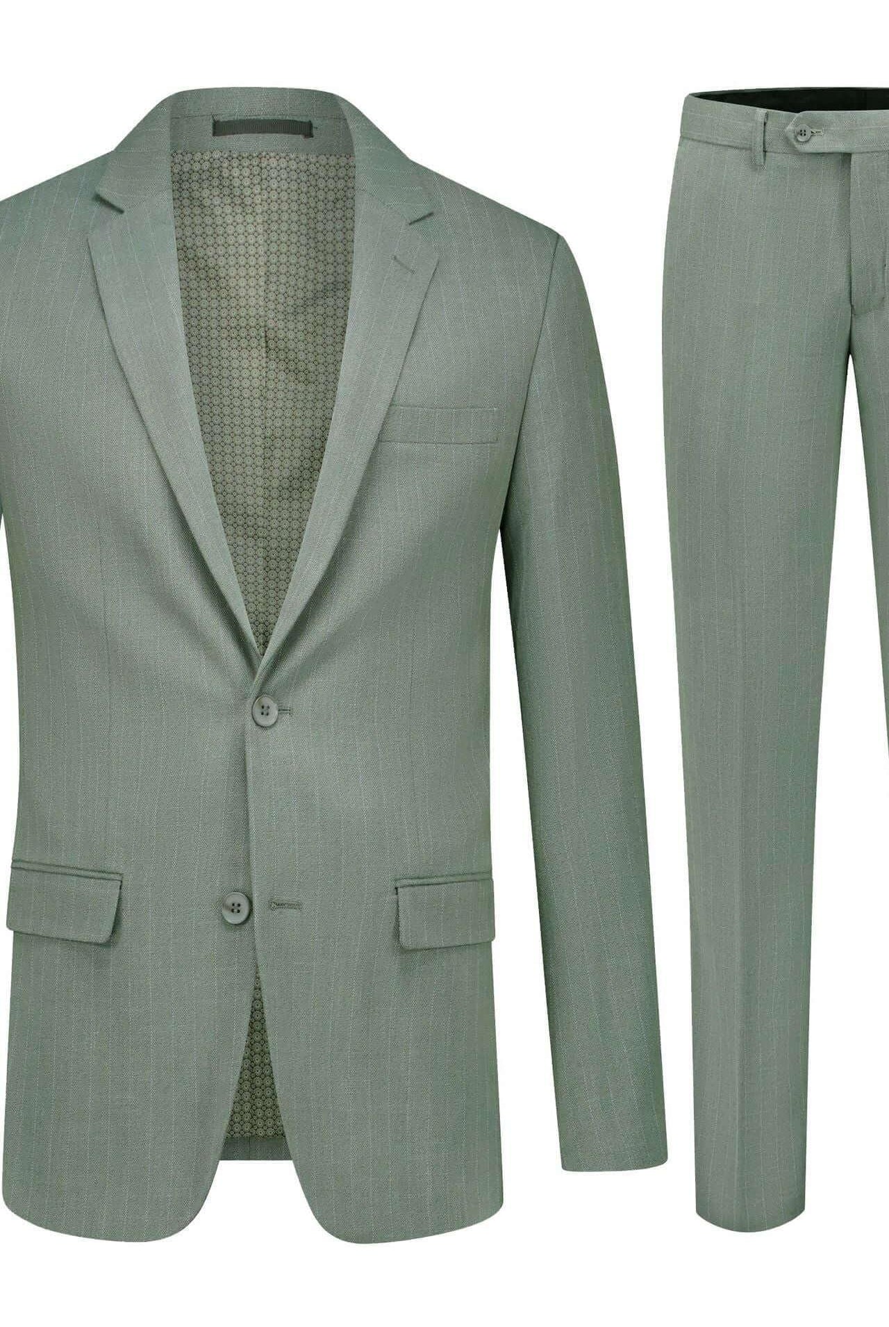 Pak pinstripe groen