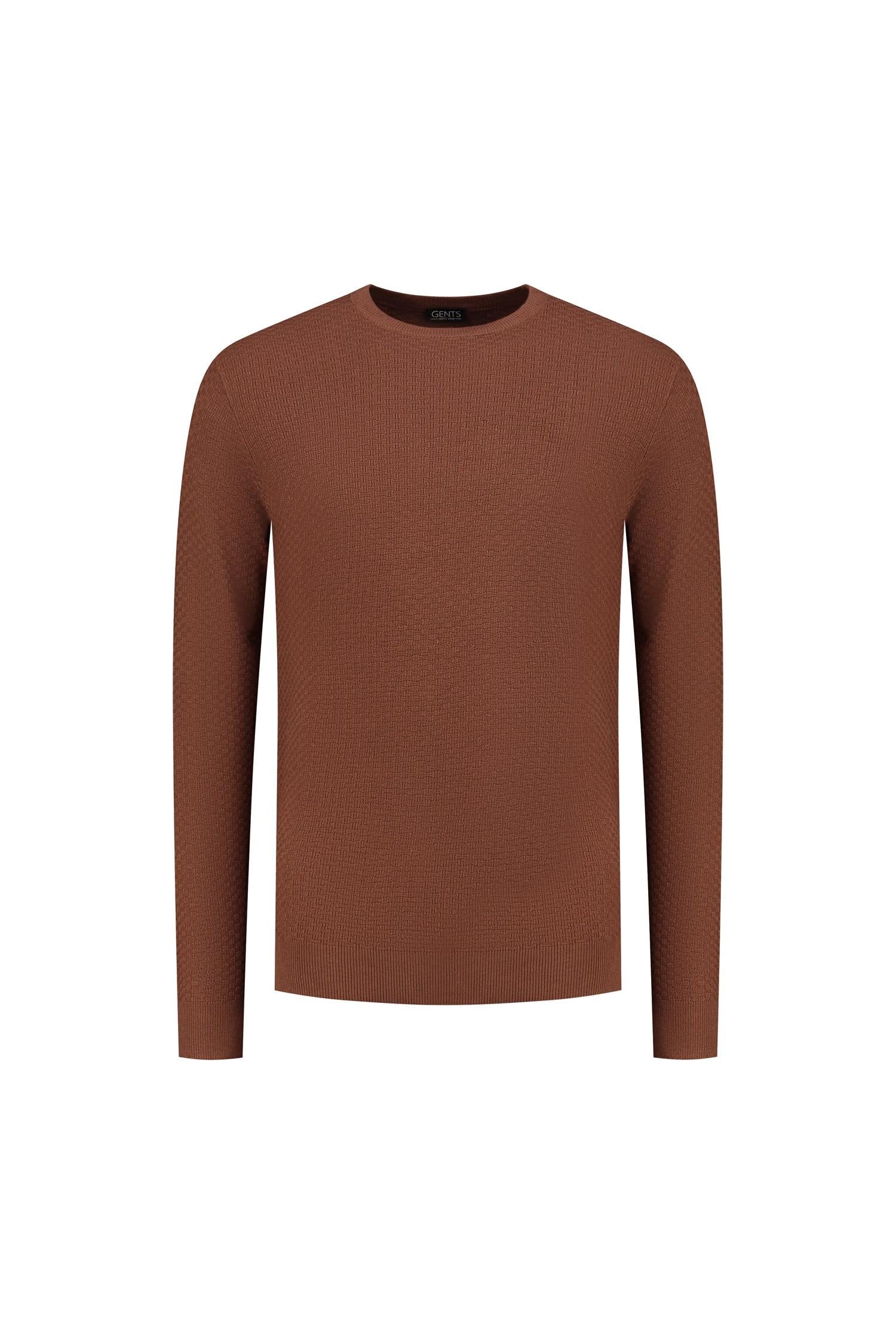 Ronde hals structuur brique