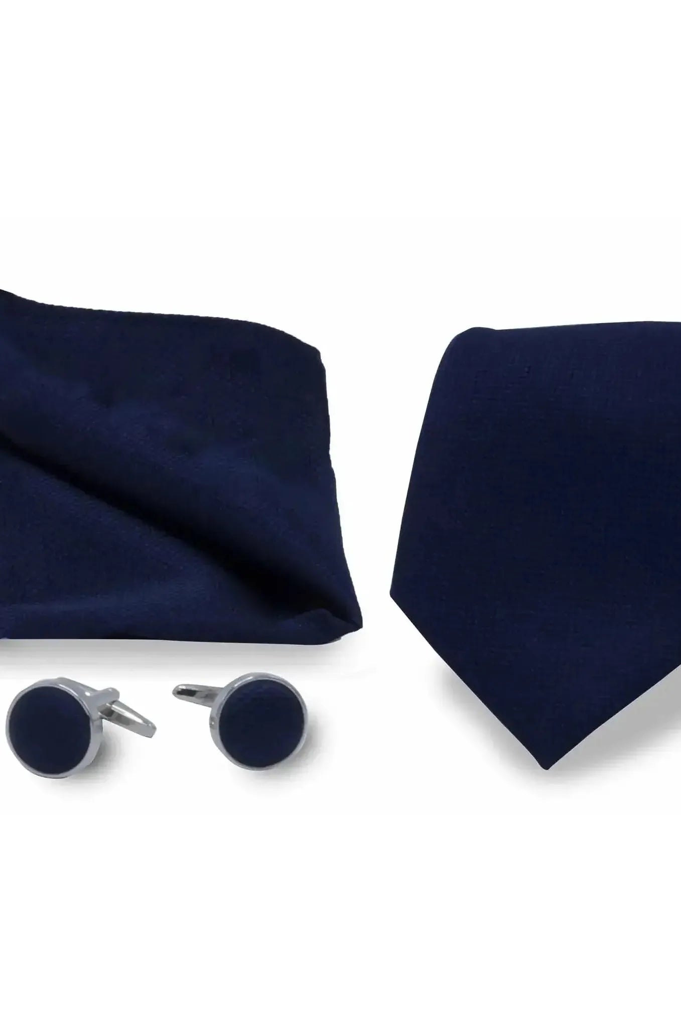 Set das manchet pochet d-blauw