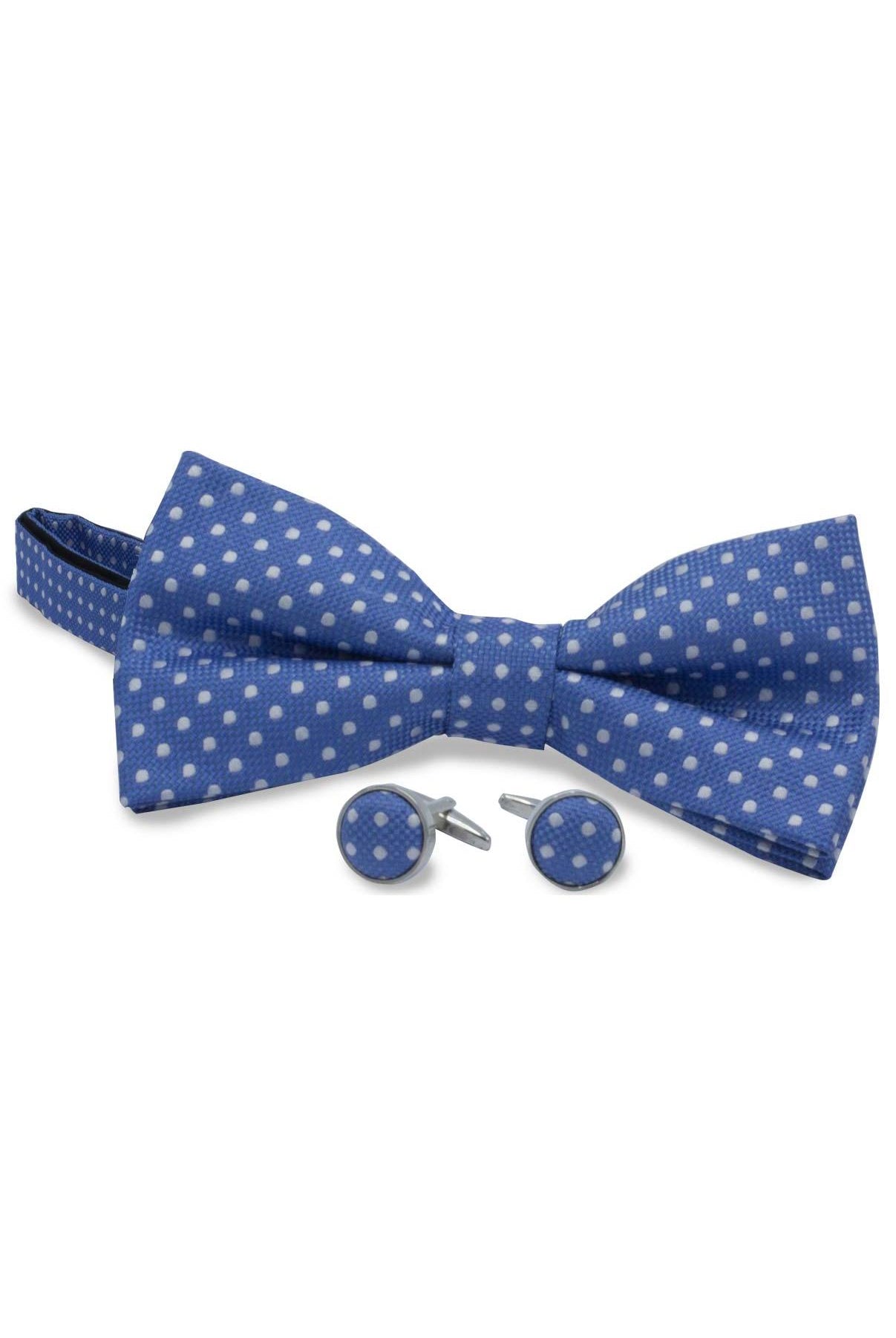 Set strik manchet blauw