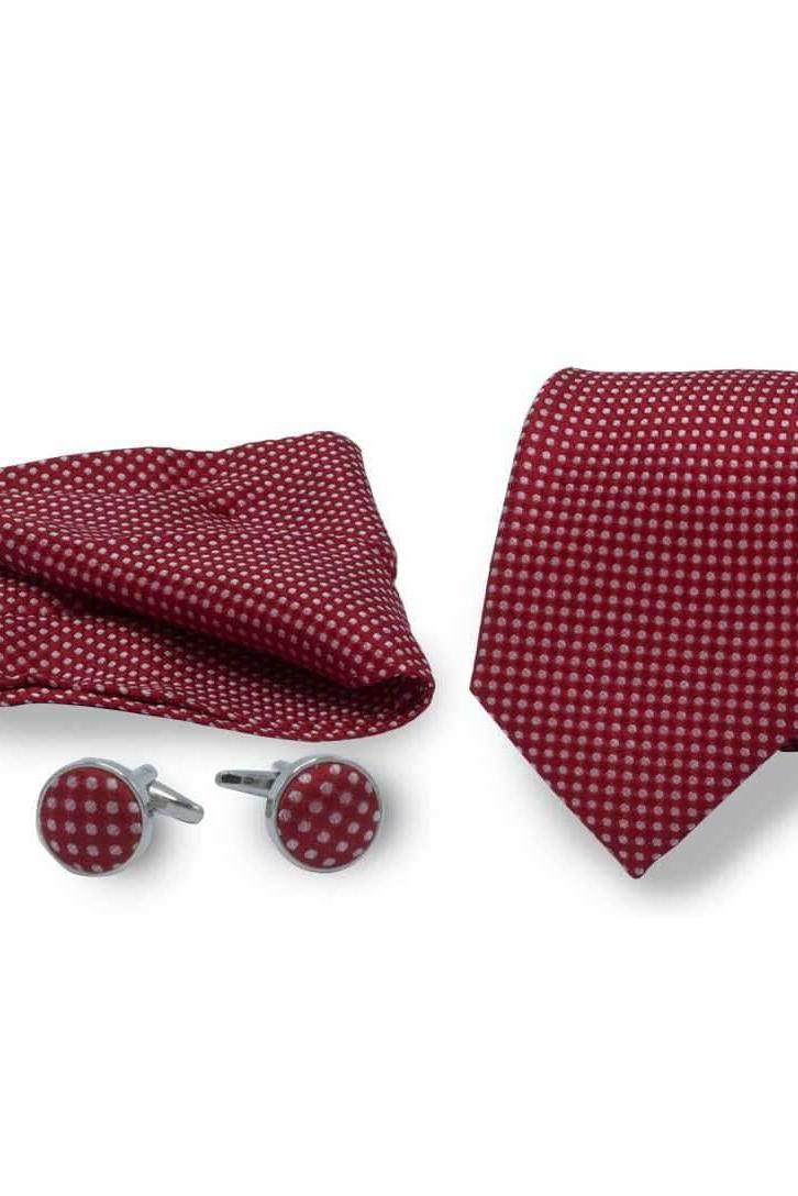 Set stropd manch poch rood met stip