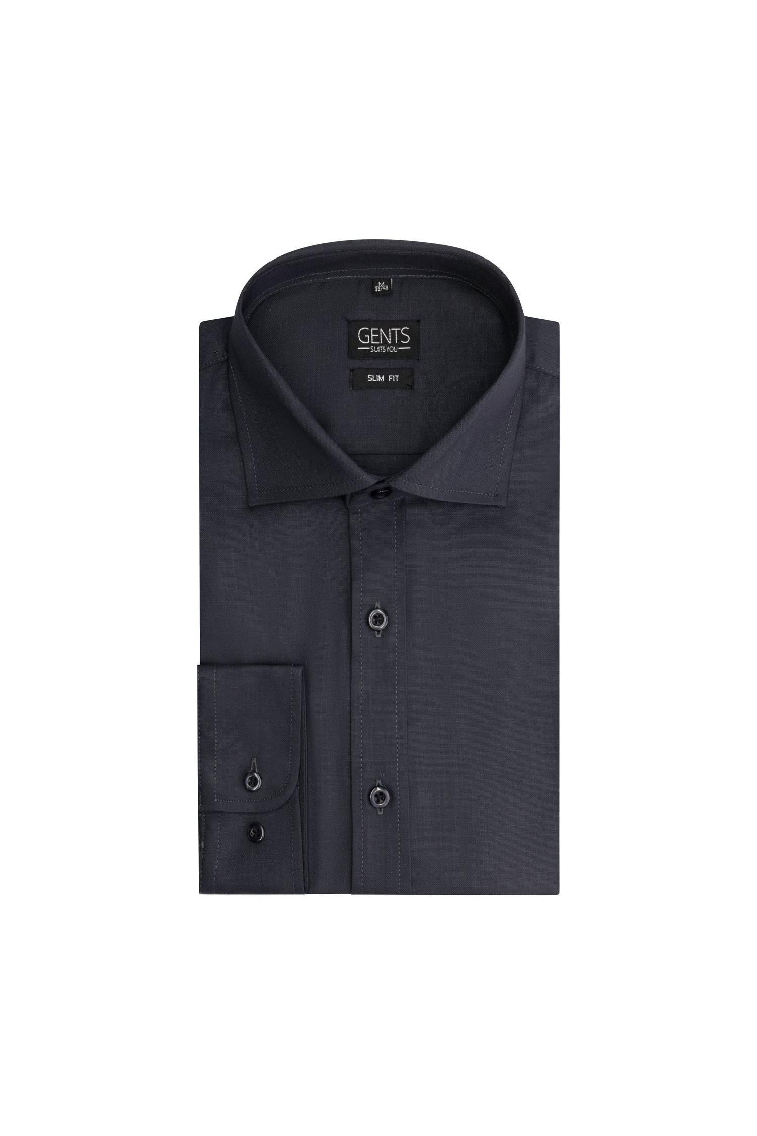 Slimfit bamboe grijs