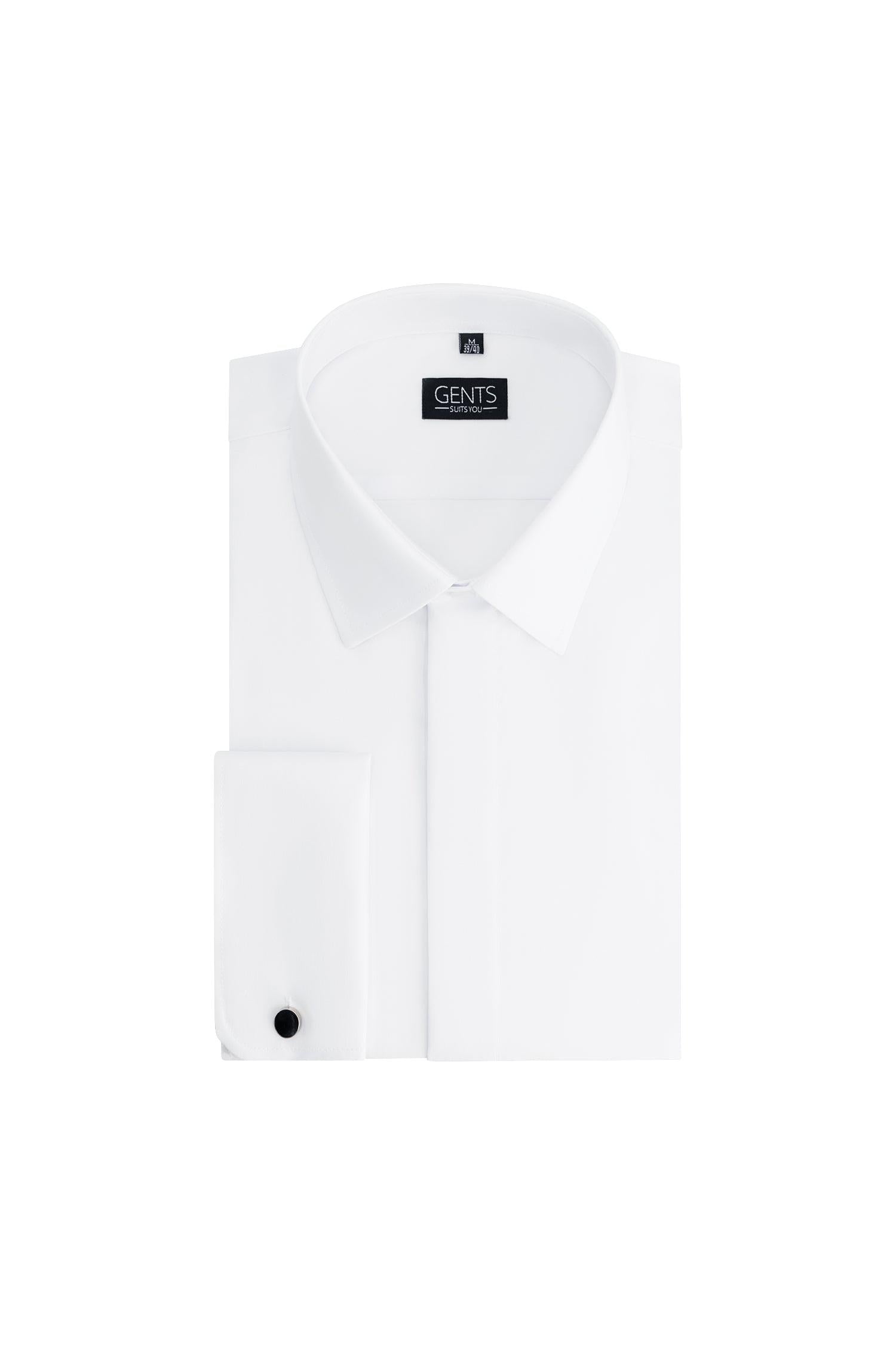 Smoking overhemd plat glad