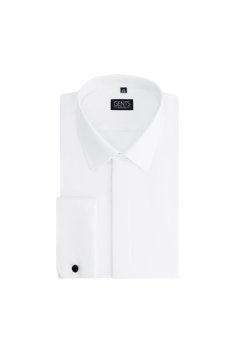 Smoking overhemd plat glad