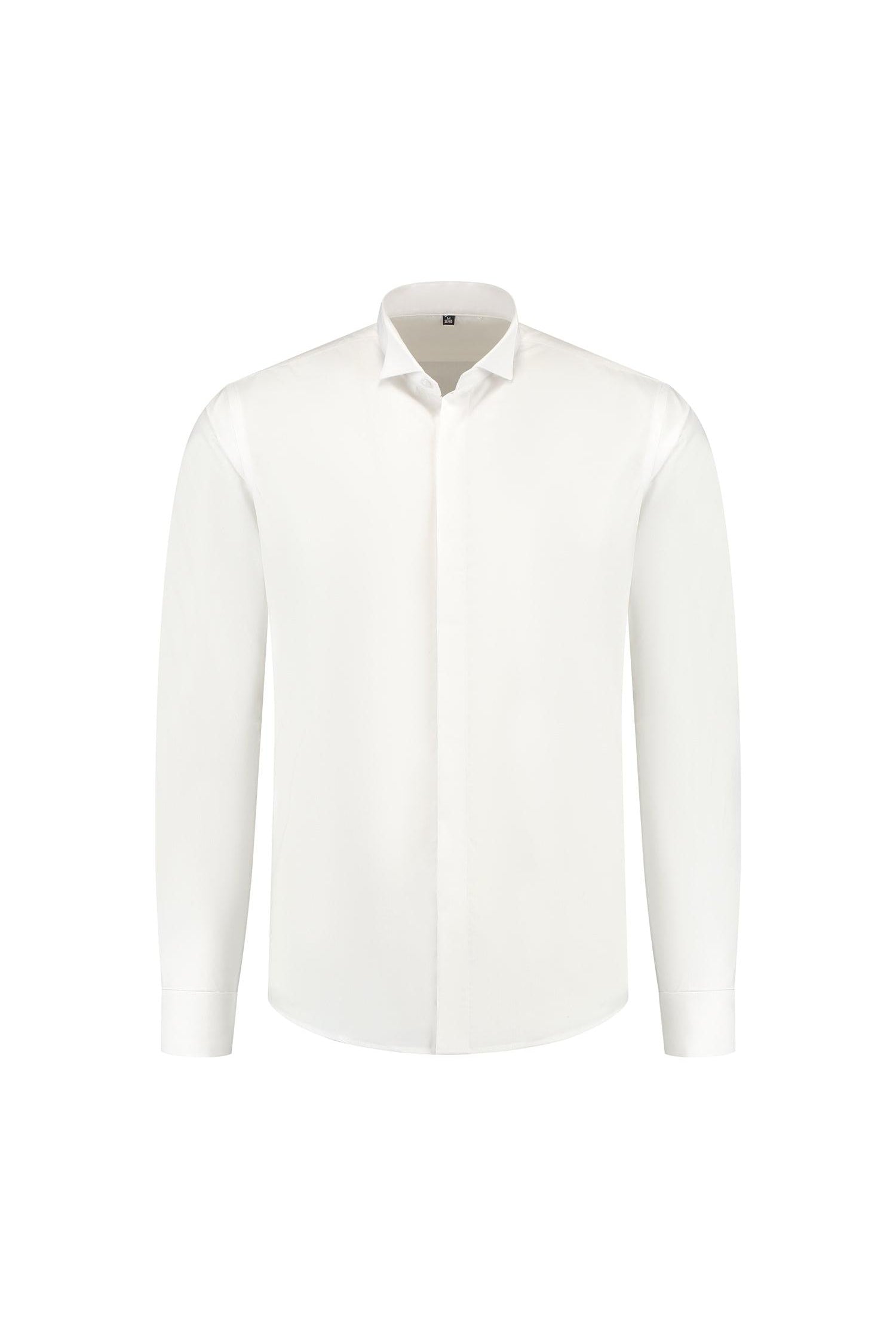 Smoking overhemd wingtip wit