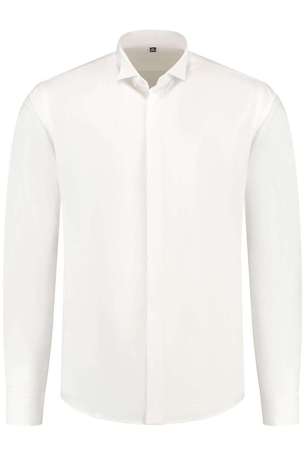 Smoking overhemd wingtip wit