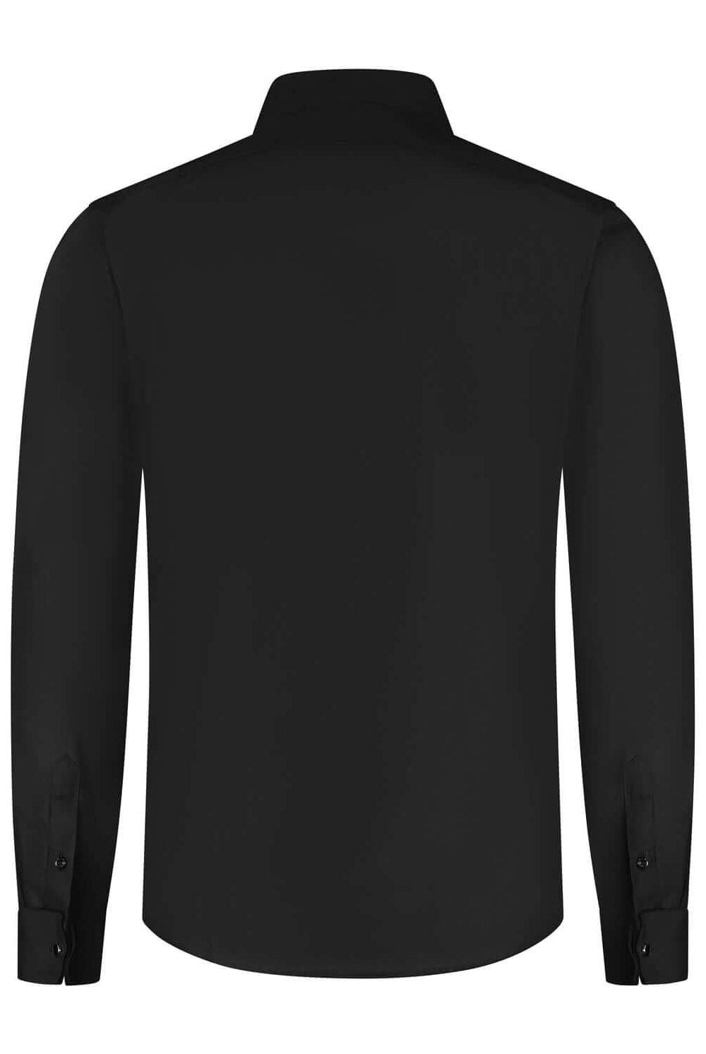 Smoking overhemd zwart plisse