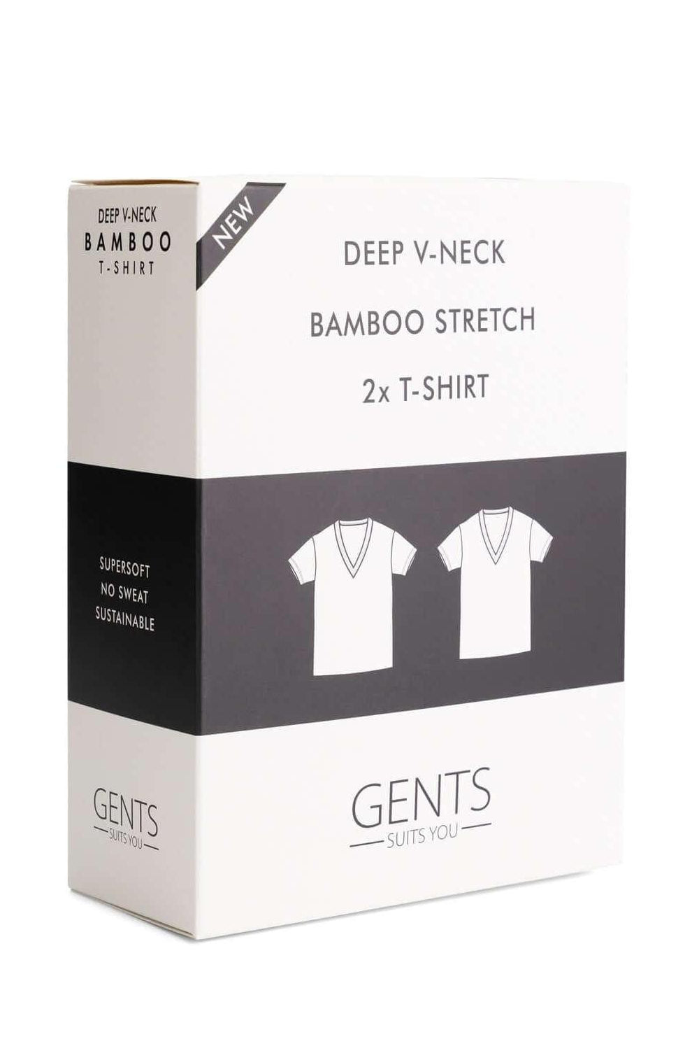 T-shirts 2 pack bamboe V-hals
