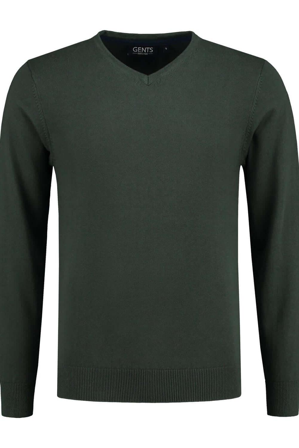 V-neck melange groen