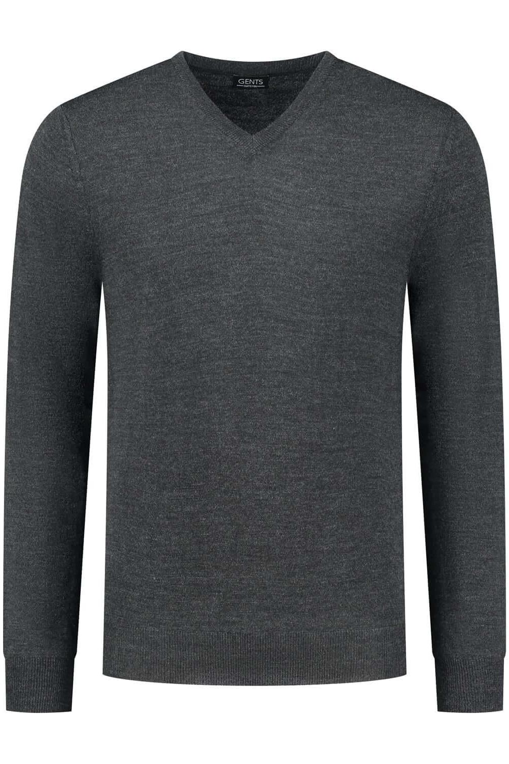 V-neck merinoblend antra