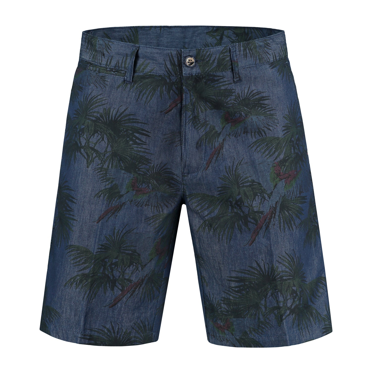 Bermuda denim print blauw - Gents