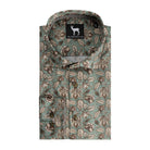 bloemprint groenbruin - Gents