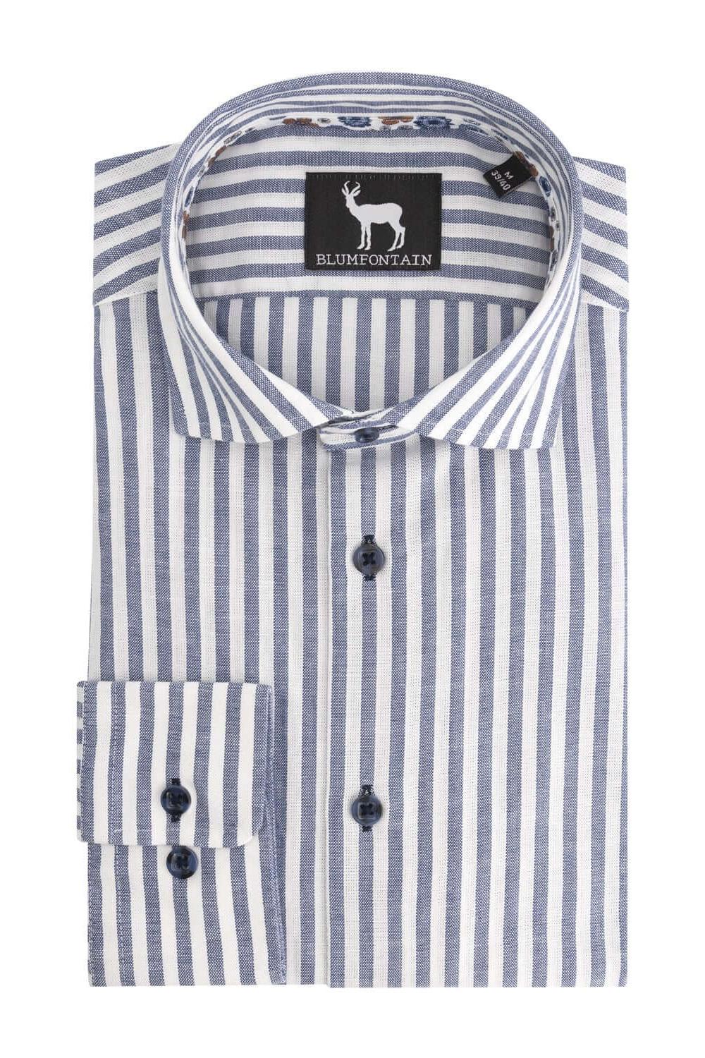 Blumfontain balkstreep navy - Gents