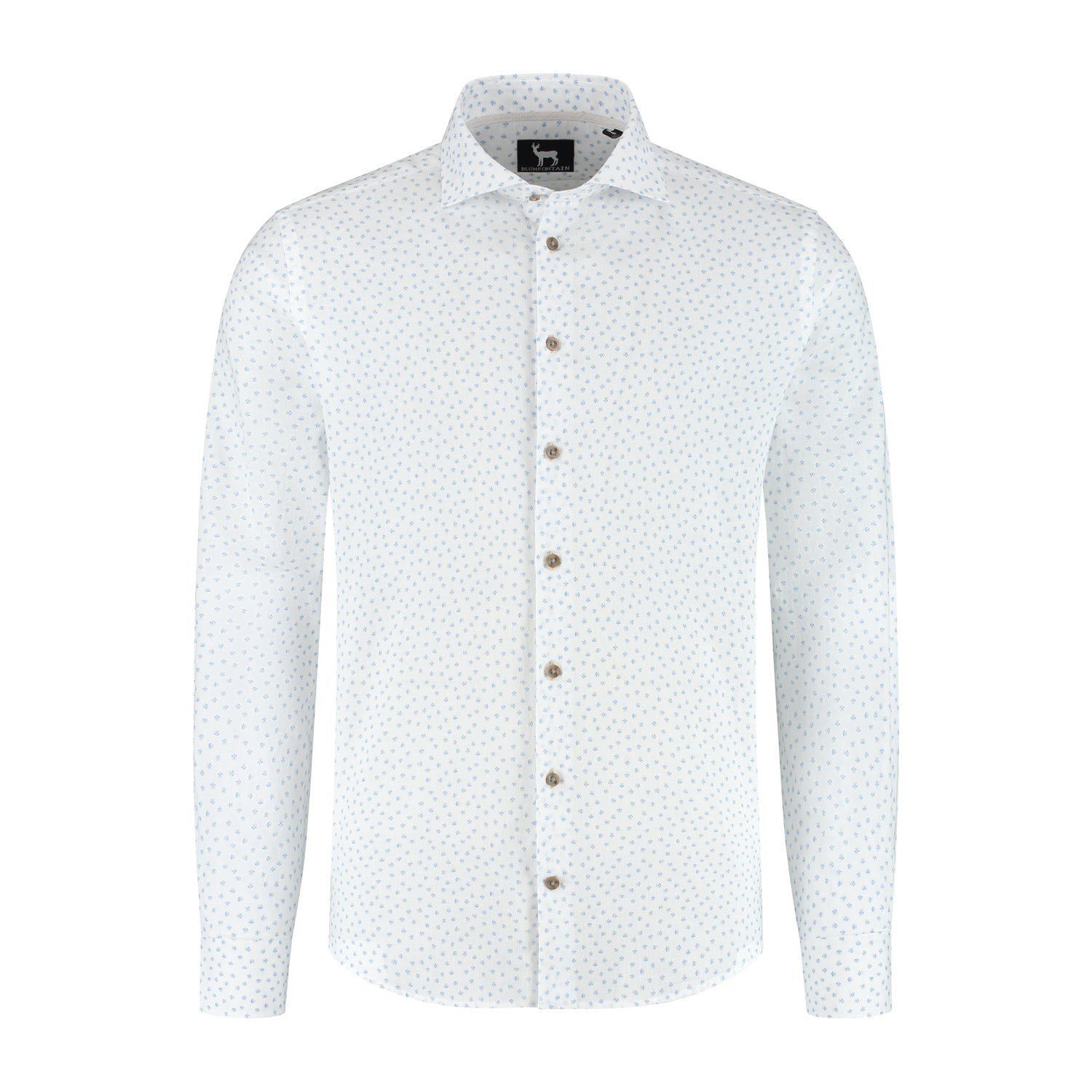 Blumfontain bloemprint beige - blauw - Gents