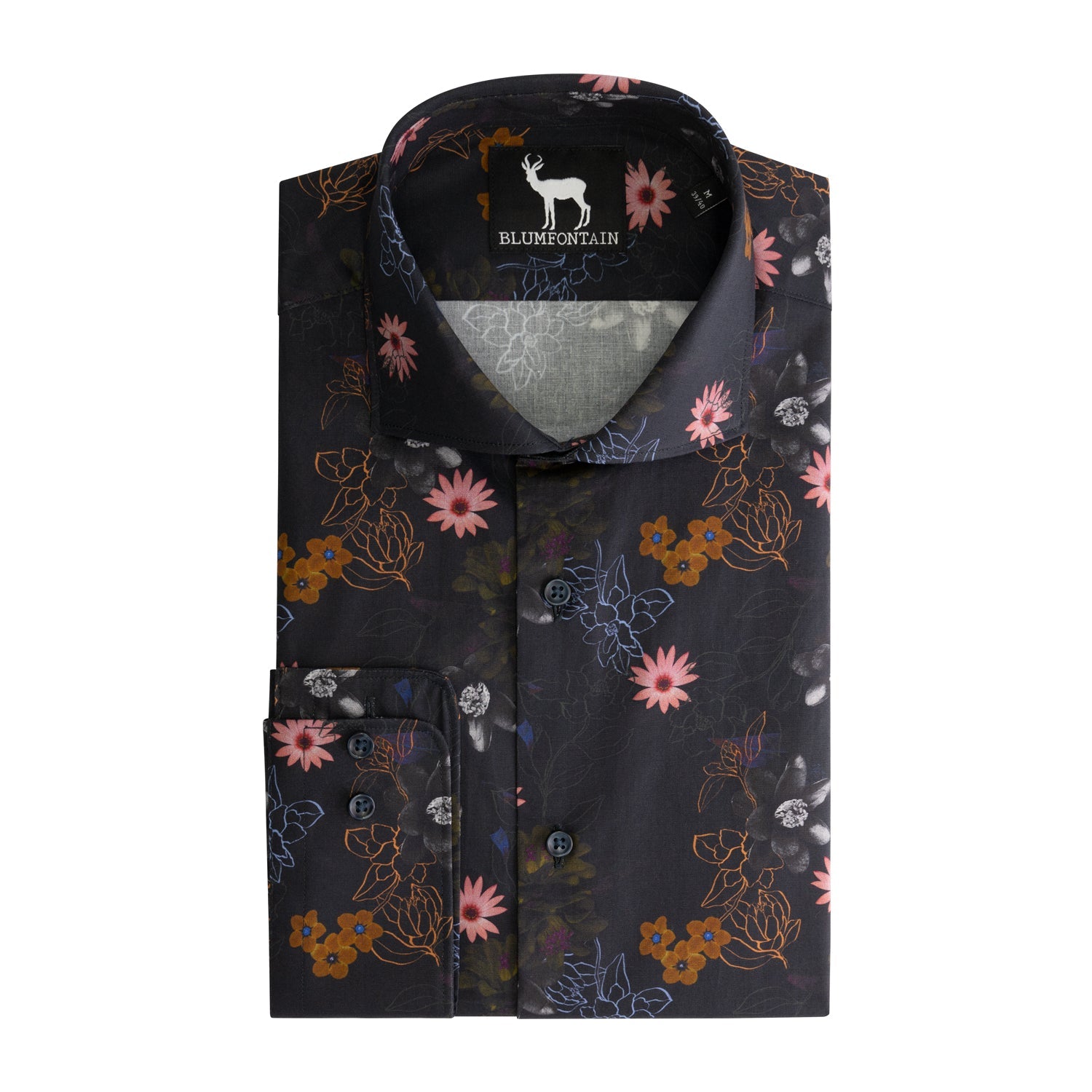 Blumfontain bloemprint blauw - Gents