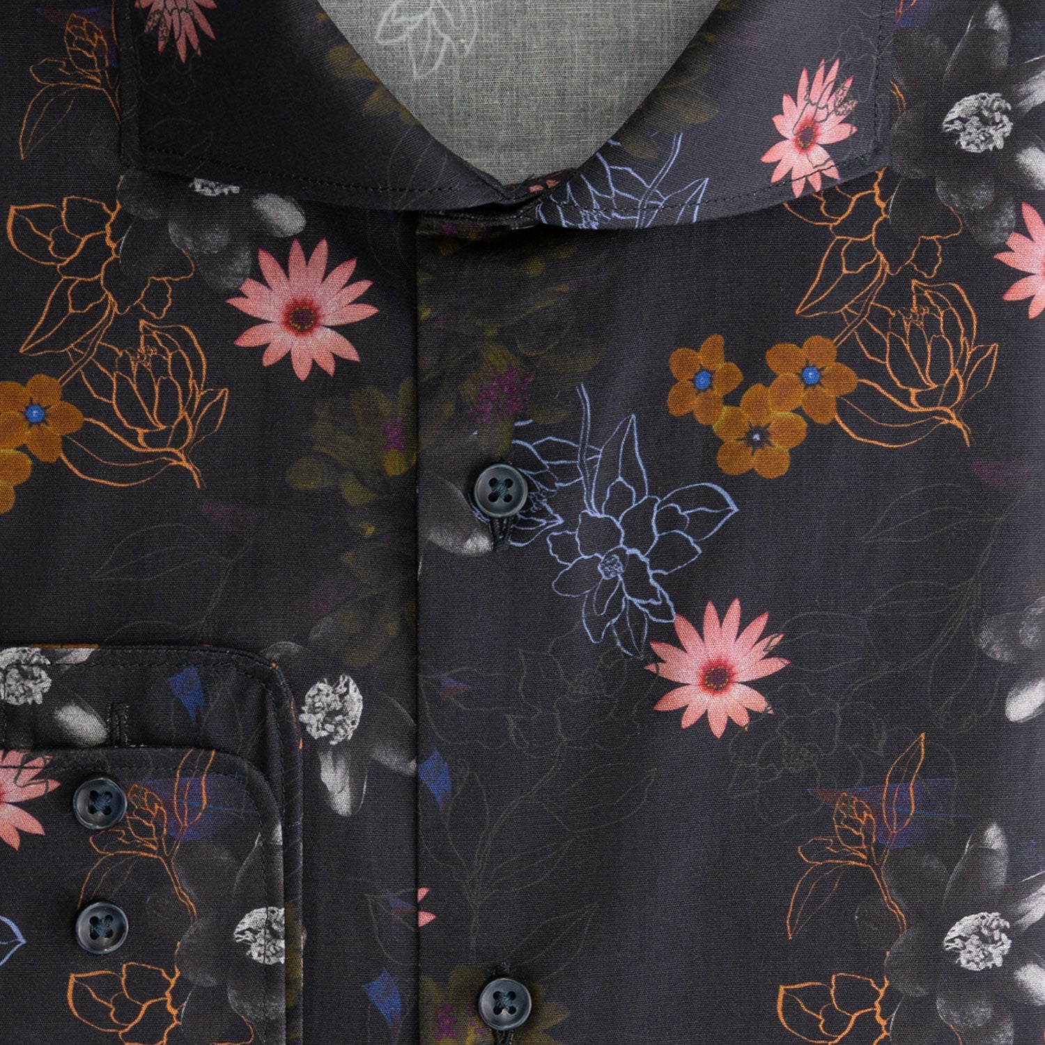 Blumfontain bloemprint blauw - Gents