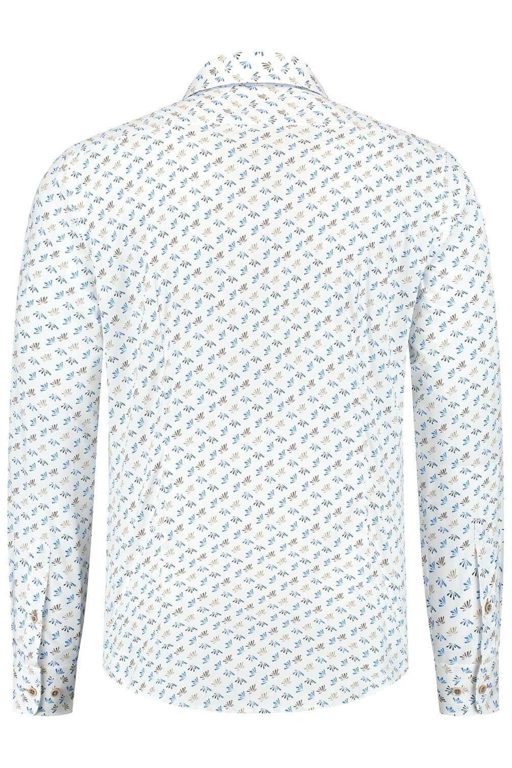 Blumfontain bloemprint blauw - bruin ML7 - Gents