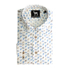 Blumfontain bloemprint blauw - bruin ML7 - Gents