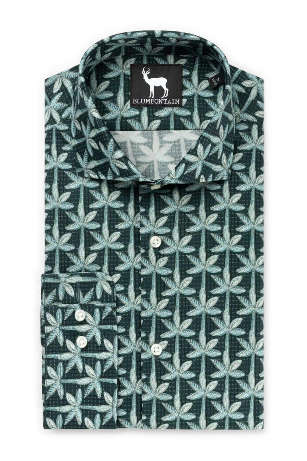 Blumfontain bloemprint groen - Gents