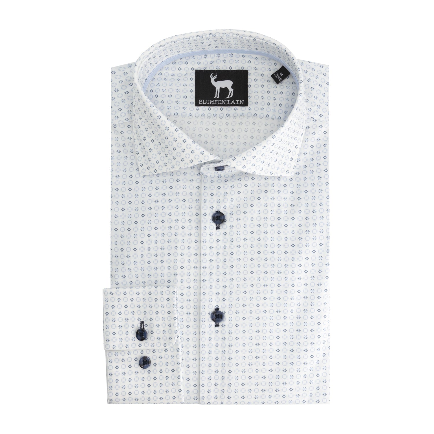 Blumfontain bloemprint lichtblauw - Gents