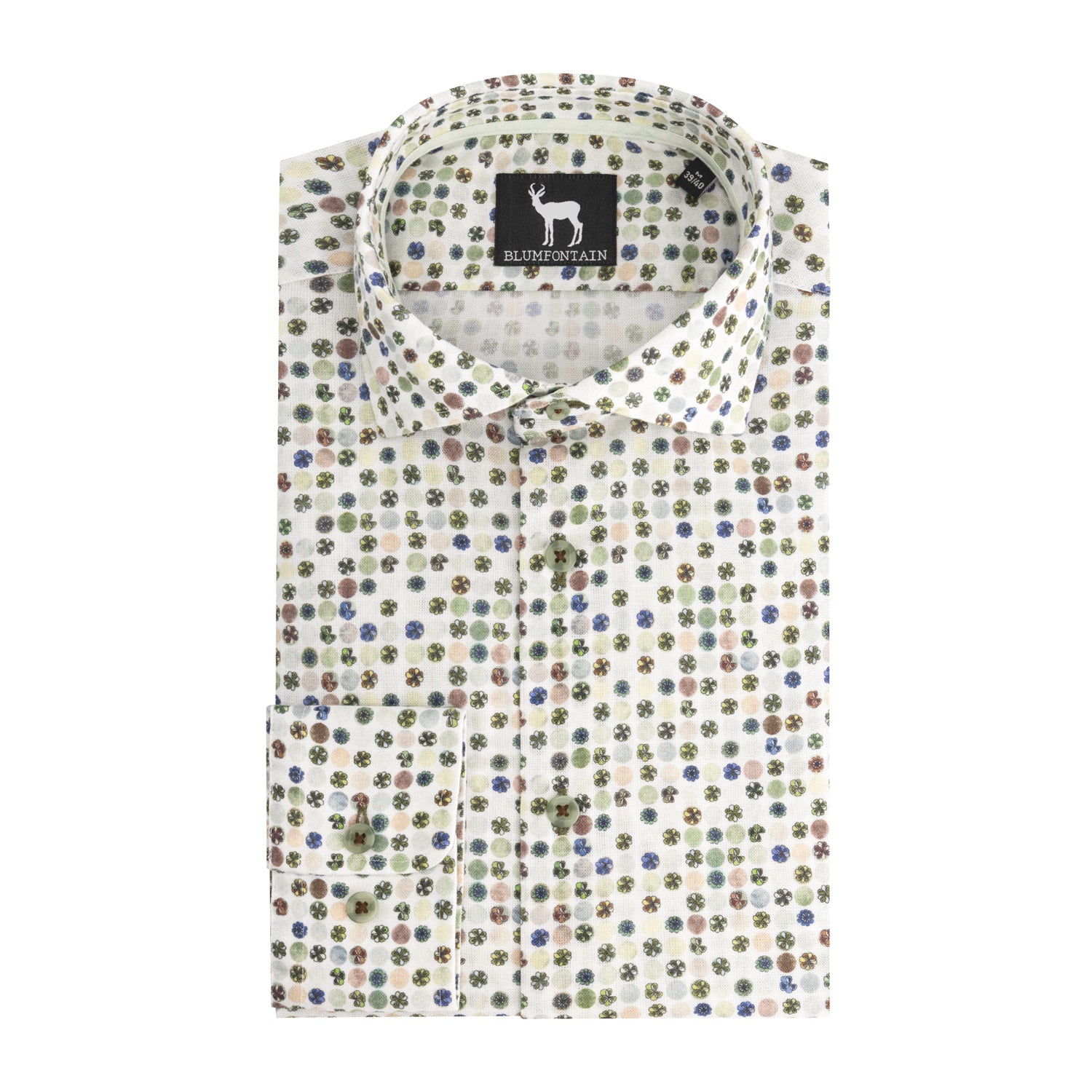 Blumfontain cirkelprint groen - Gents