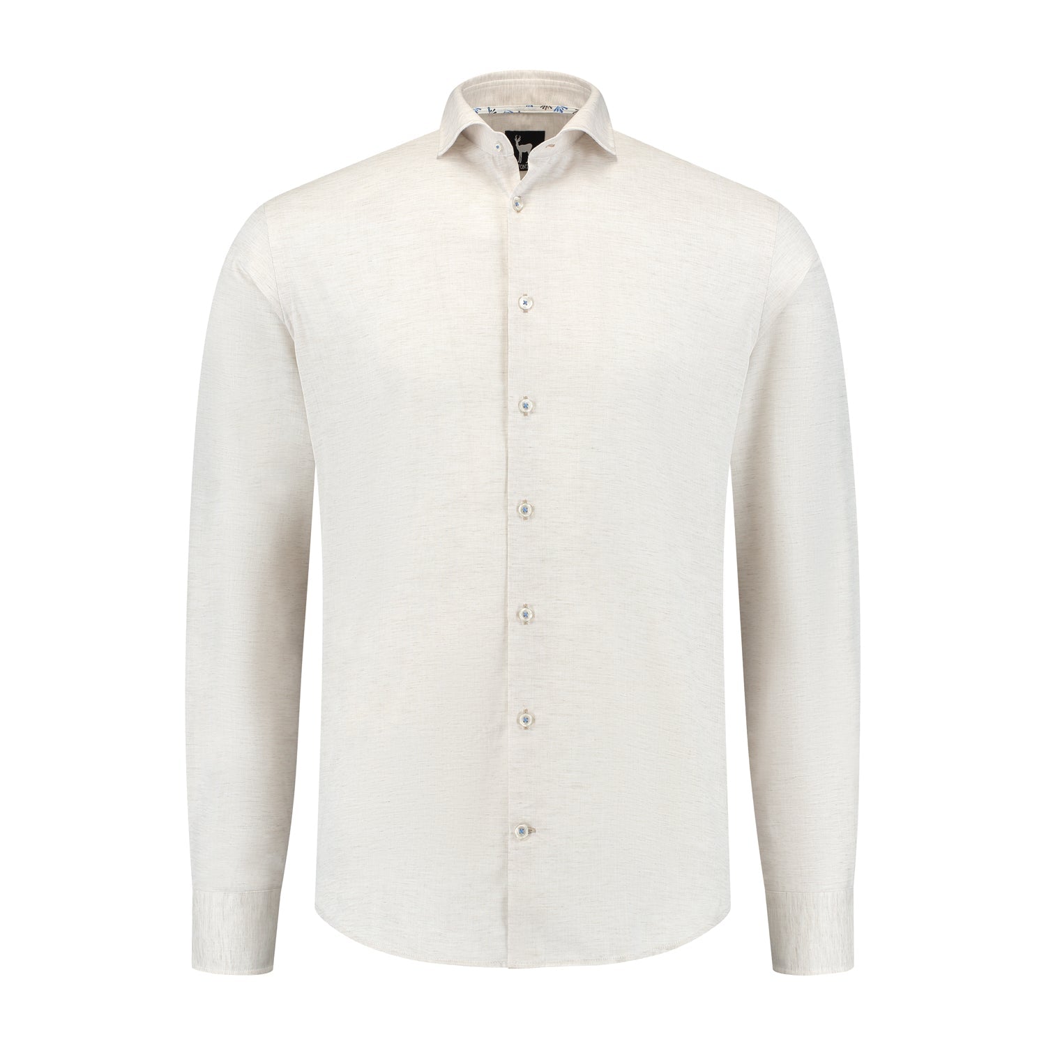 Blumfontain linnenprint uni grijs - Gents