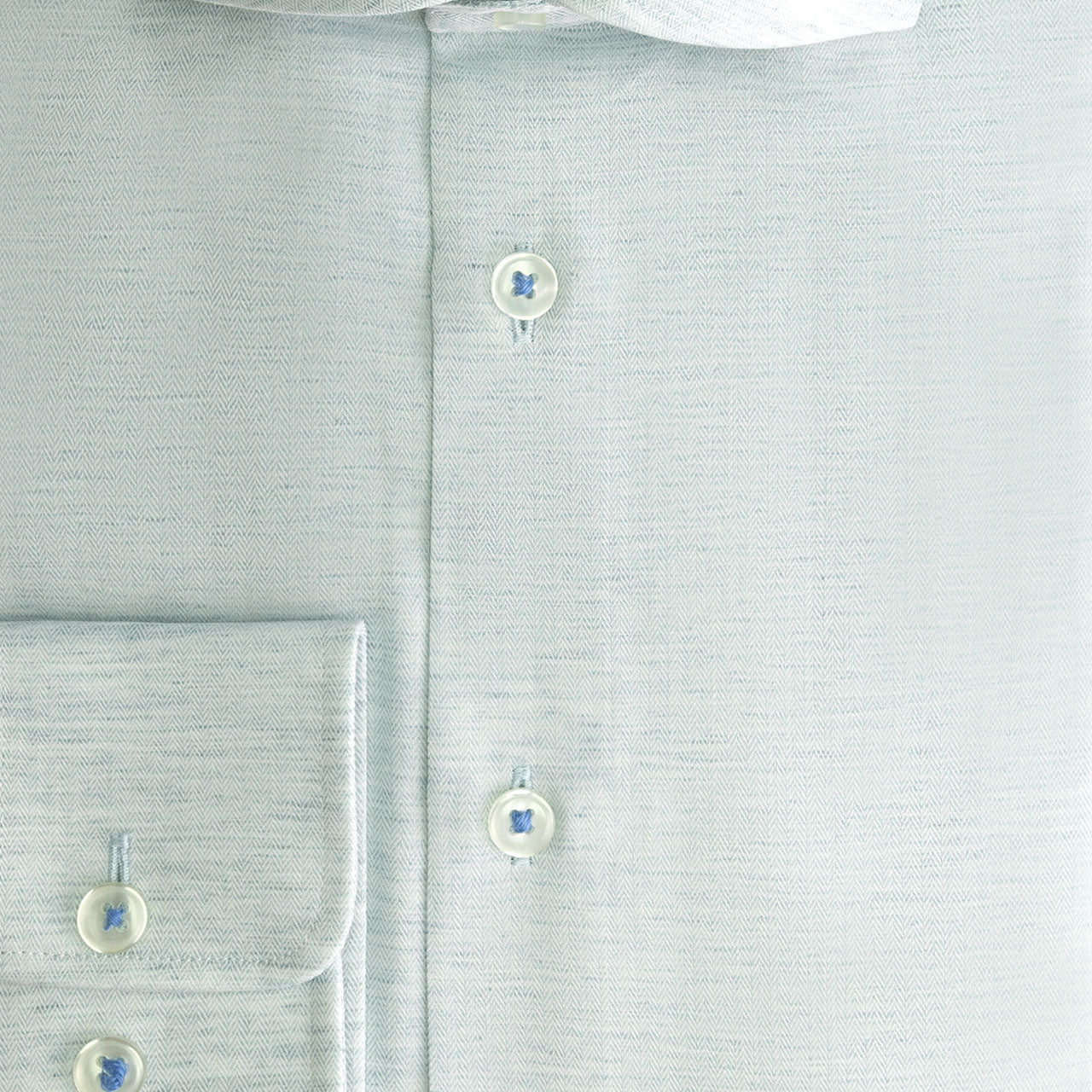 Blumfontain linnenprint uni groen - blauw - Gents