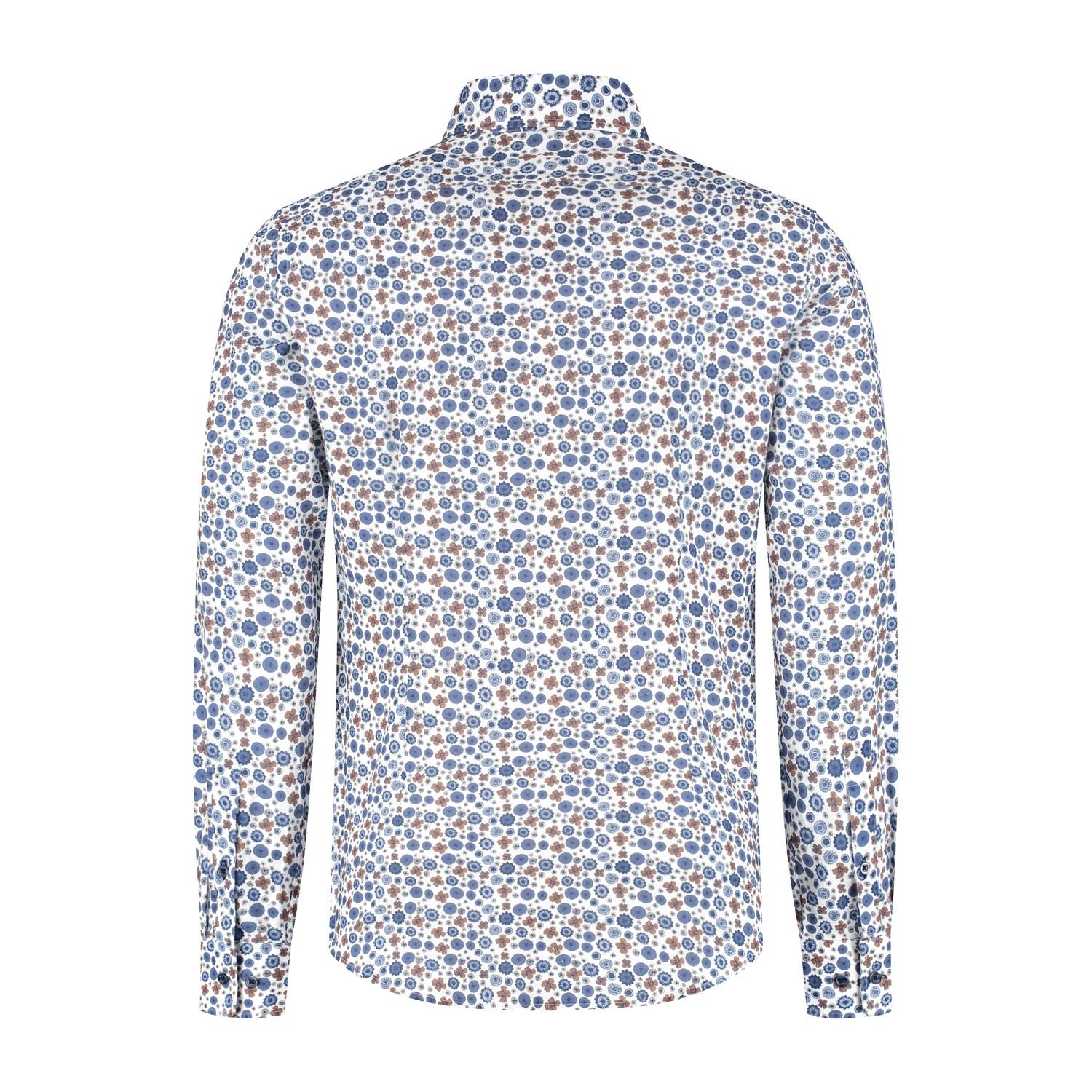 Blumfontain retrobloem blauw - bruin - Gents