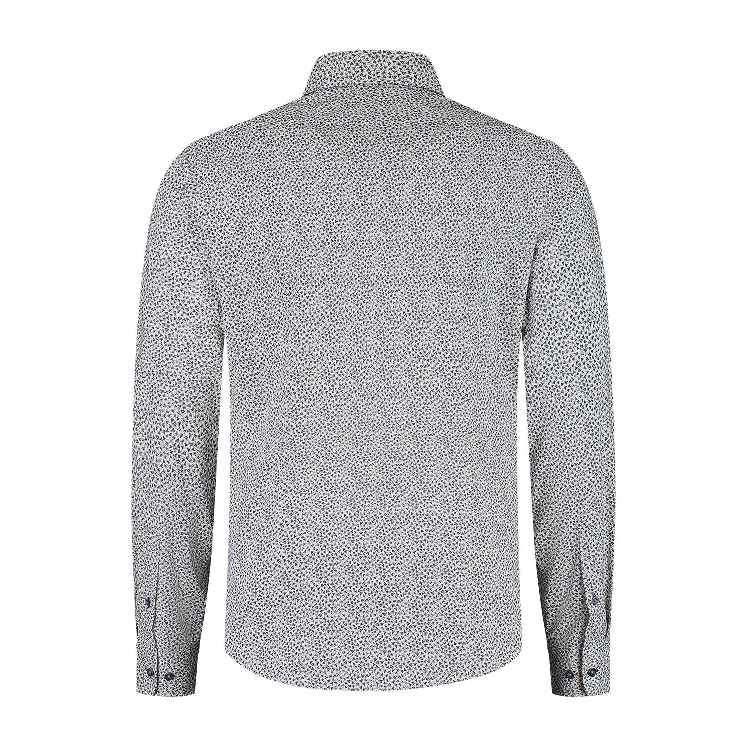 Blumfontain triangel print beige - navy - Gents