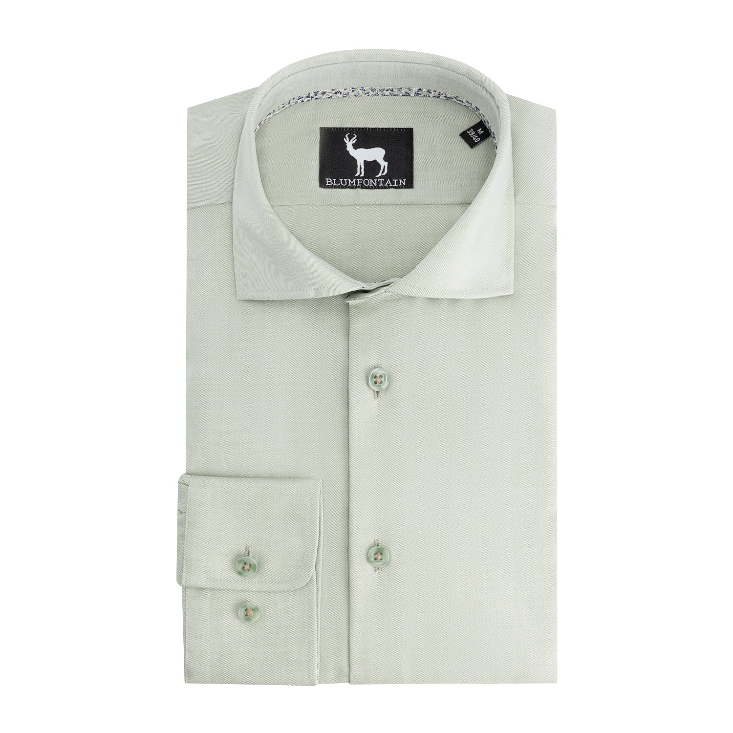 Blumfontain uni twill groen - Gents